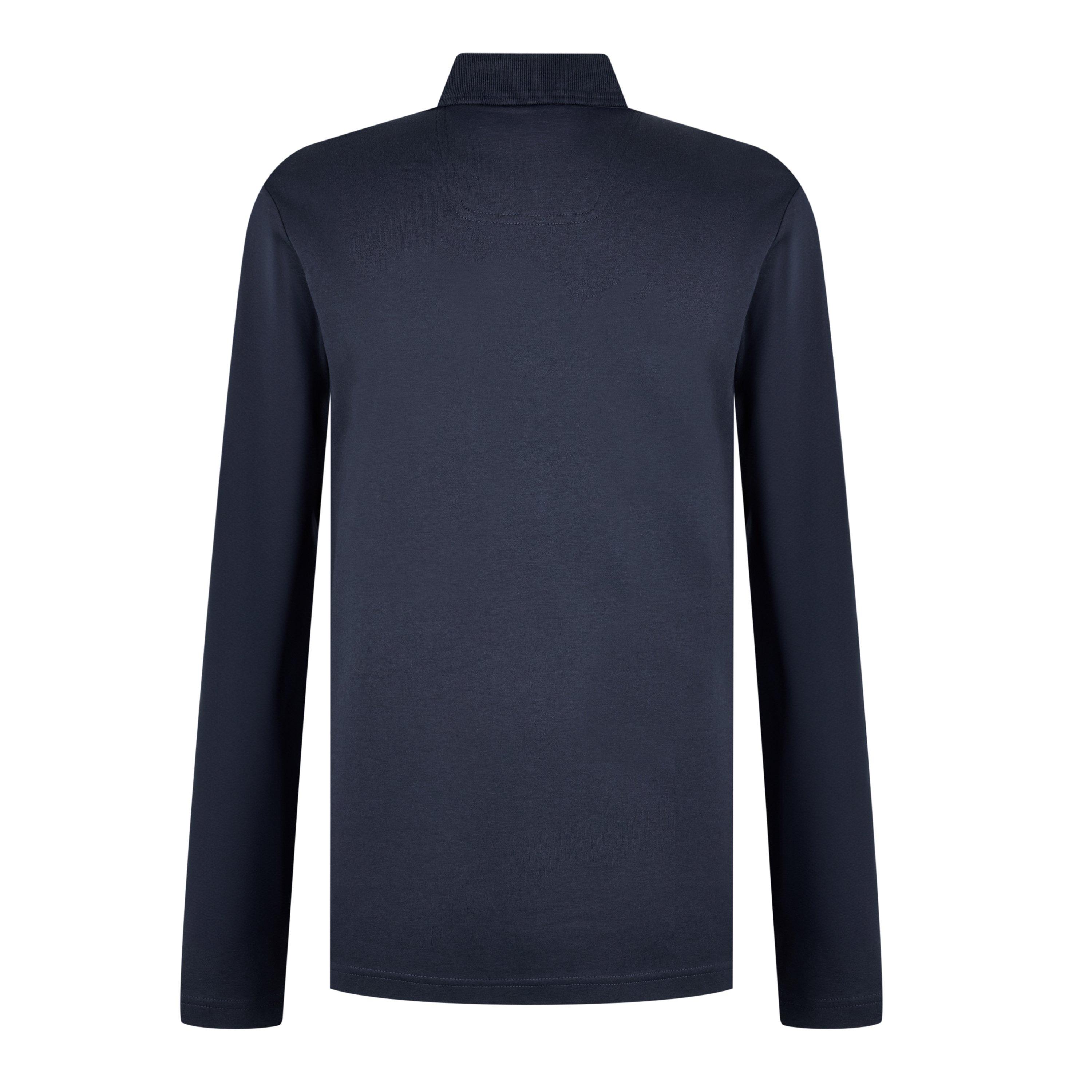Dark Blue 402 - Boss - Men's Pirol Long-Sleeve Polo Shirt, Timeless Design - 9
