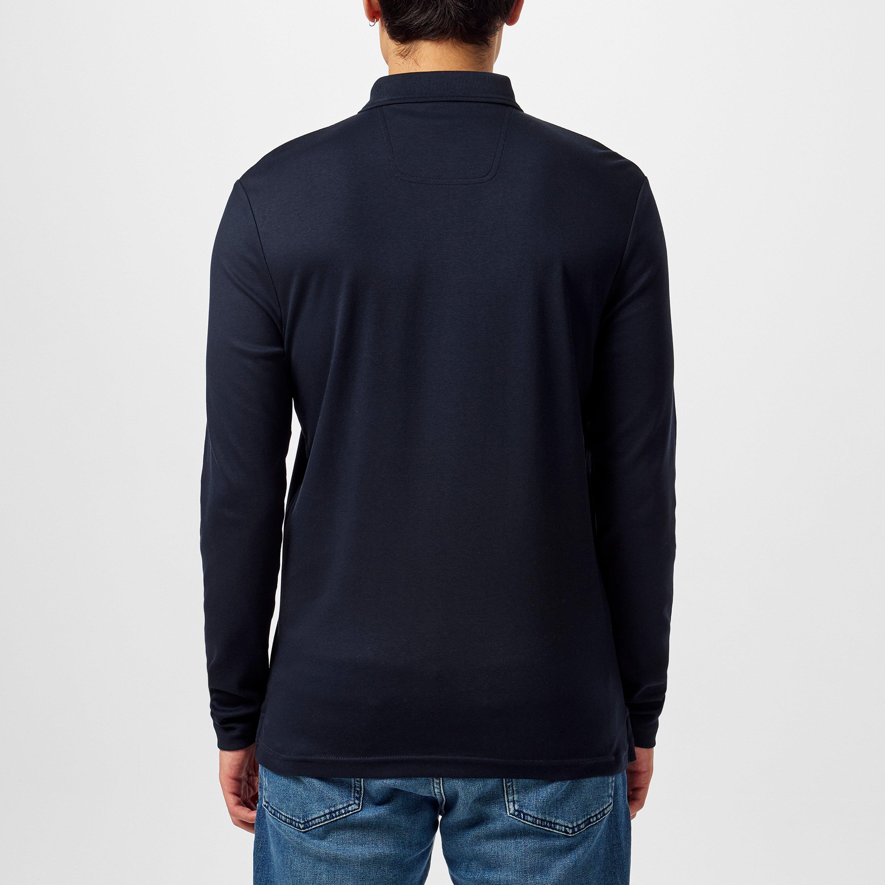 Dark Blue 402 - Boss - Men's Pirol Long-Sleeve Polo Shirt, Timeless Design - 4