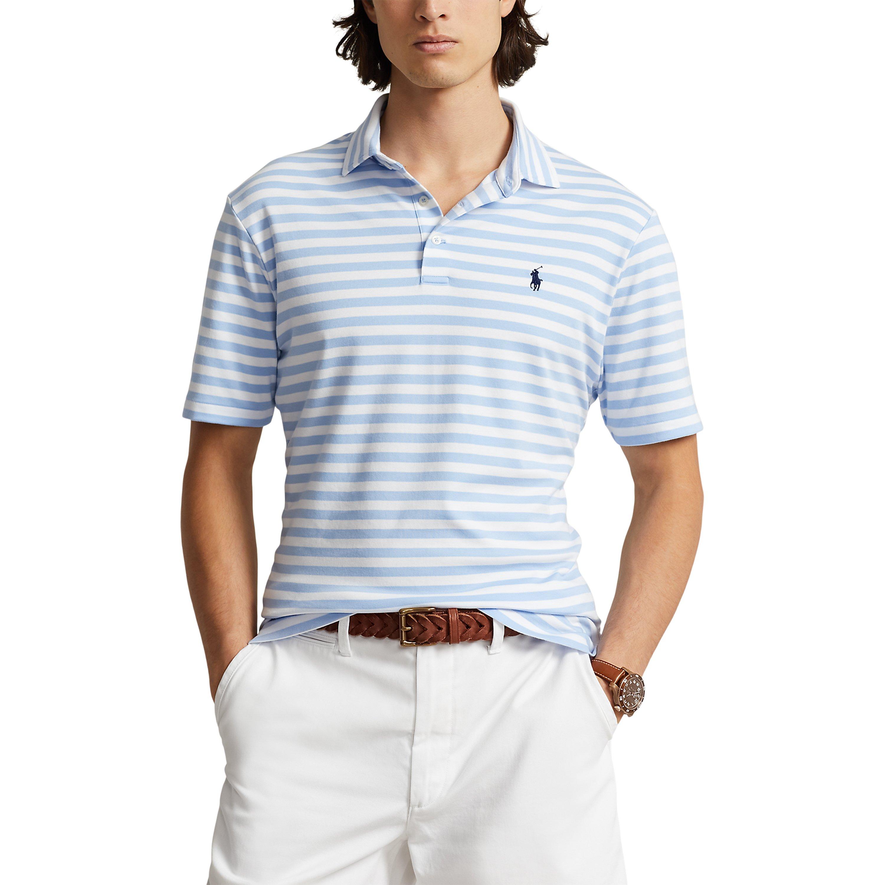 Blue/White - Polo Ralph Lauren - Striped Polo Shirt - 2