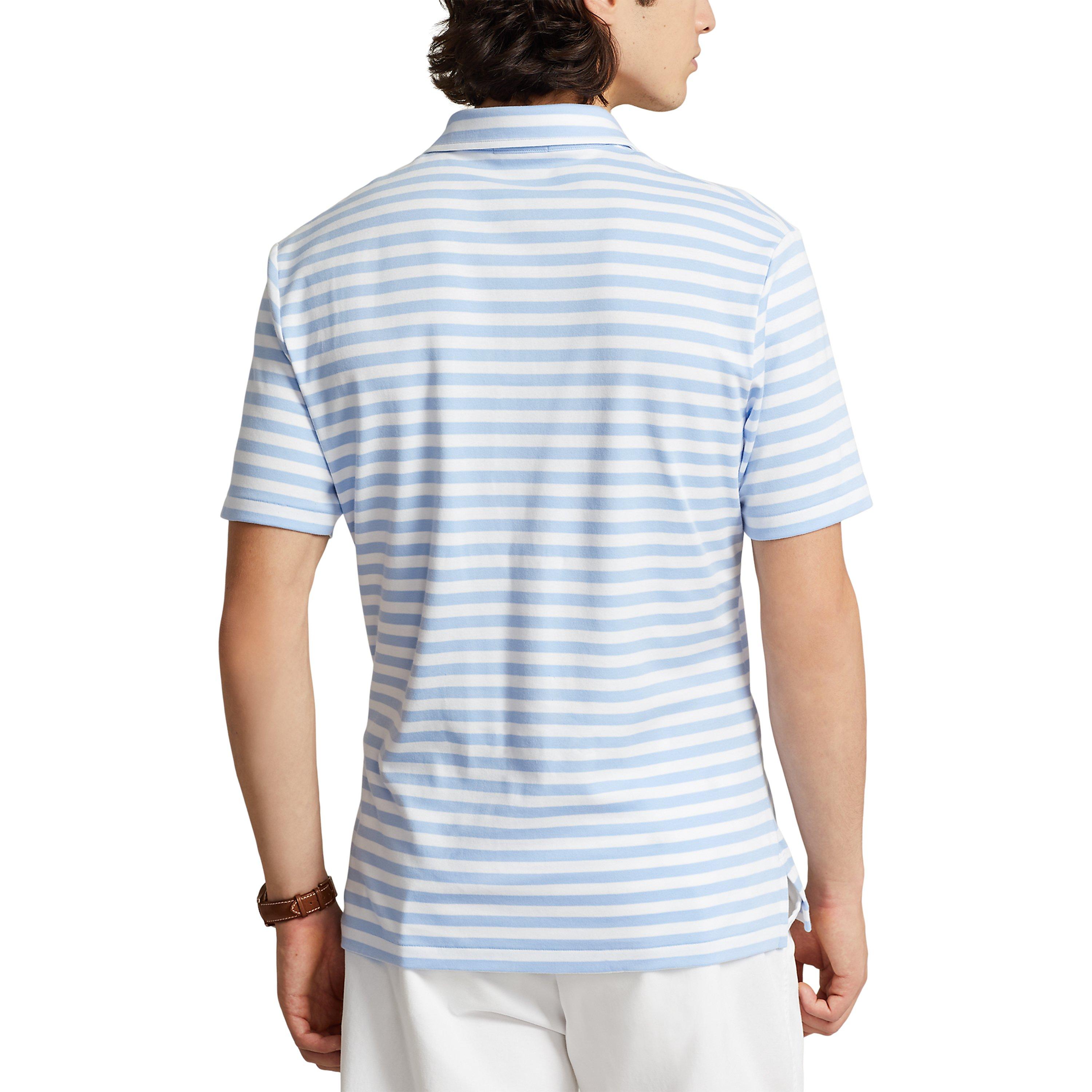 Blue/White - Polo Ralph Lauren - Striped Polo Shirt - 3