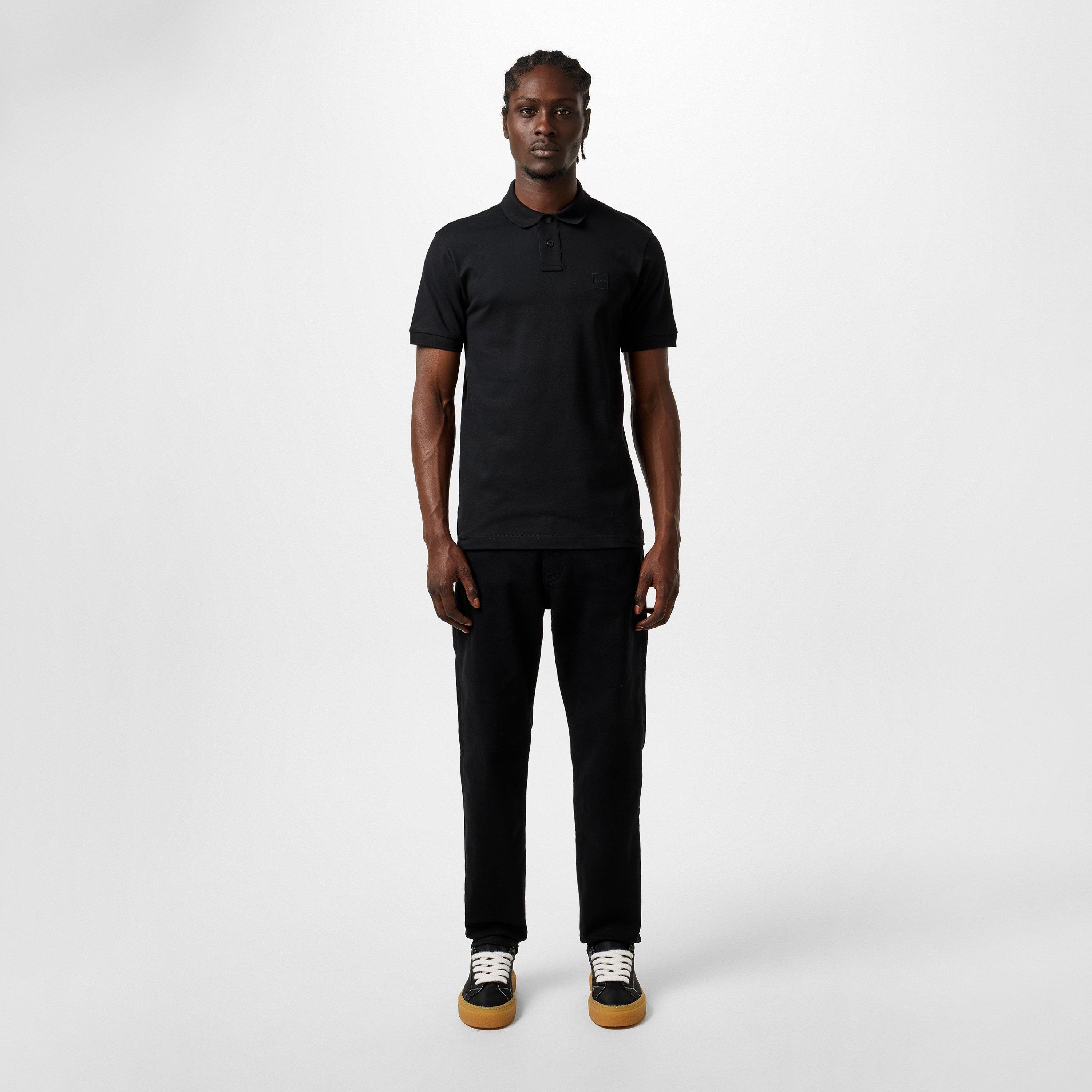 Black 001 - Boss - Mens BOSS ORANGE Passenger Premium Design Polo Shirt - 5