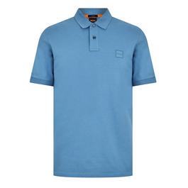 Boss Passenger logo-patch cotton-blend piqué polo top