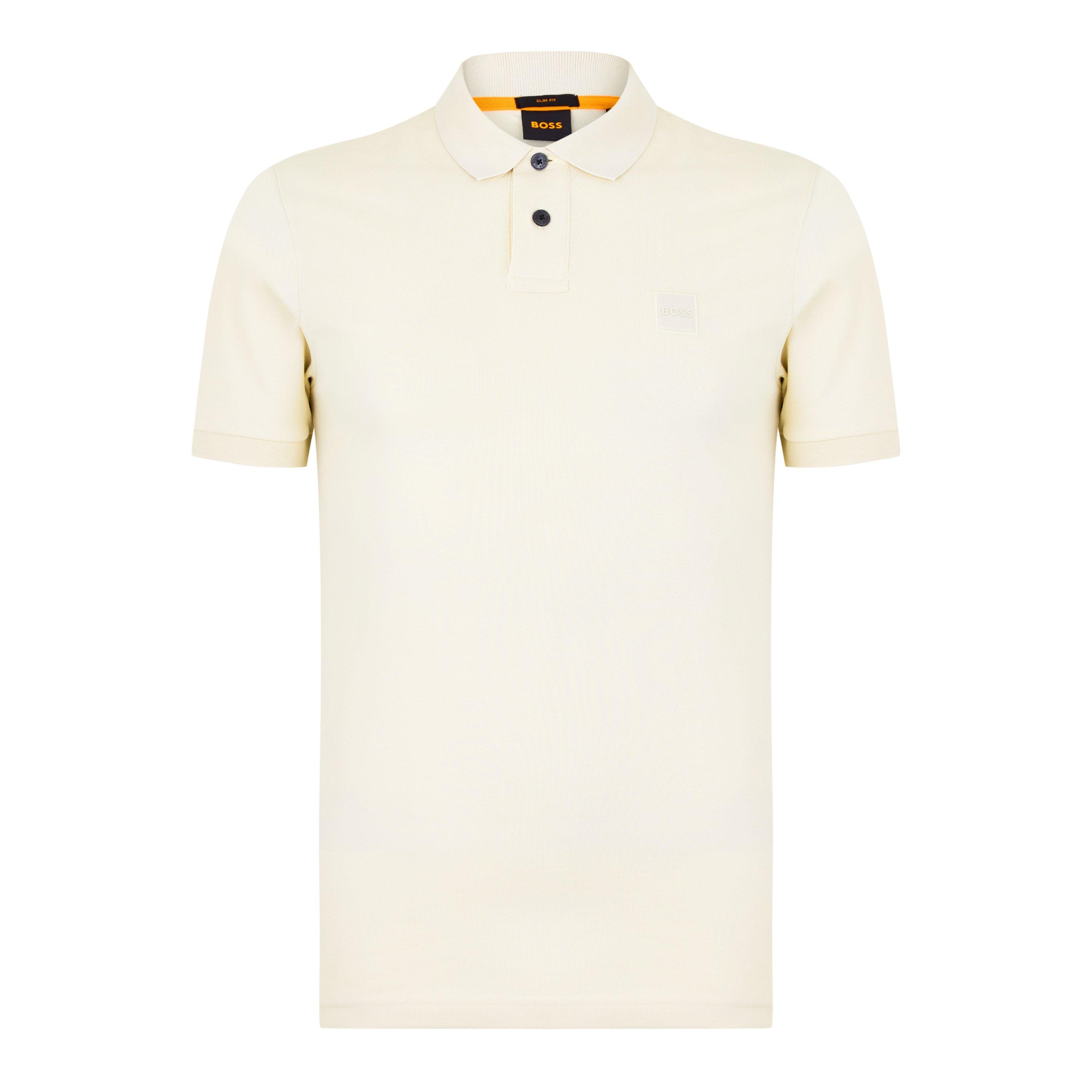Boss Men's Orange Passenger Premium Design Polo Shirt - Open White 131 - 2XL