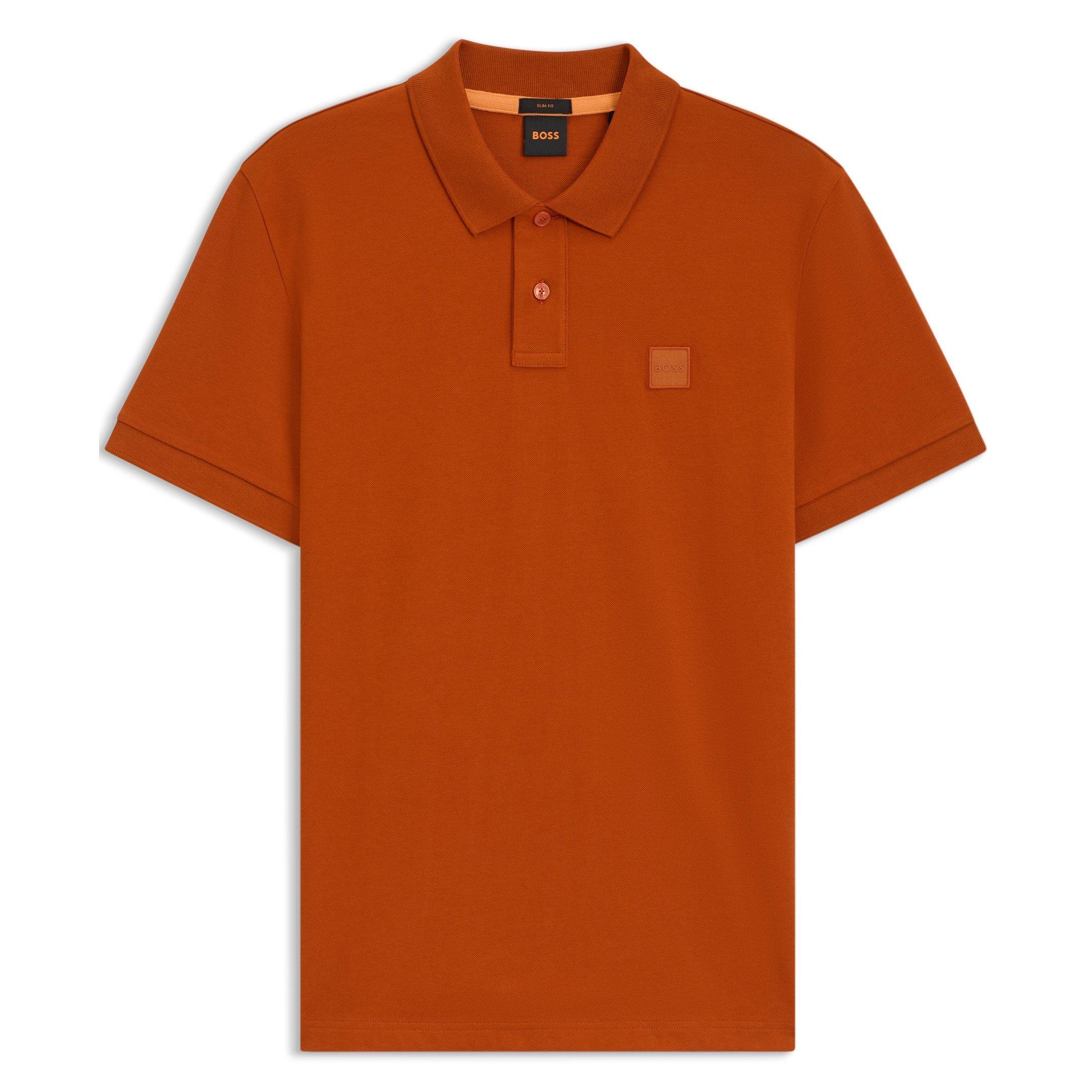 Boss Mens BOSS ORANGE Passenger Premium Design Polo Shirt - Open Orange 842 - XL