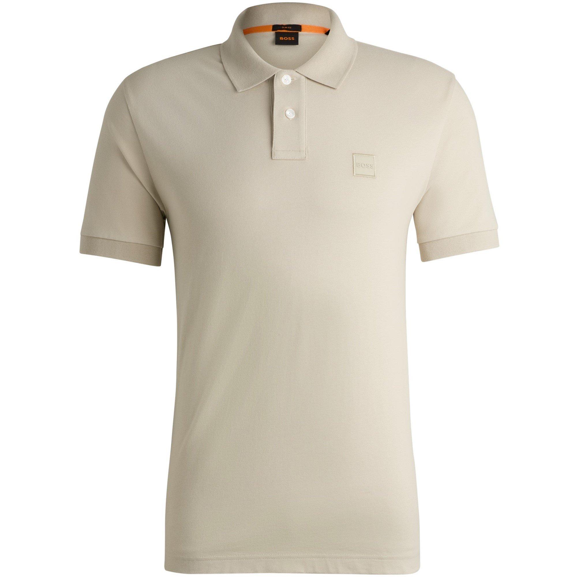 Boss Men's Orange Passenger Premium Design Polo Shirt - Light Beige - 6XL