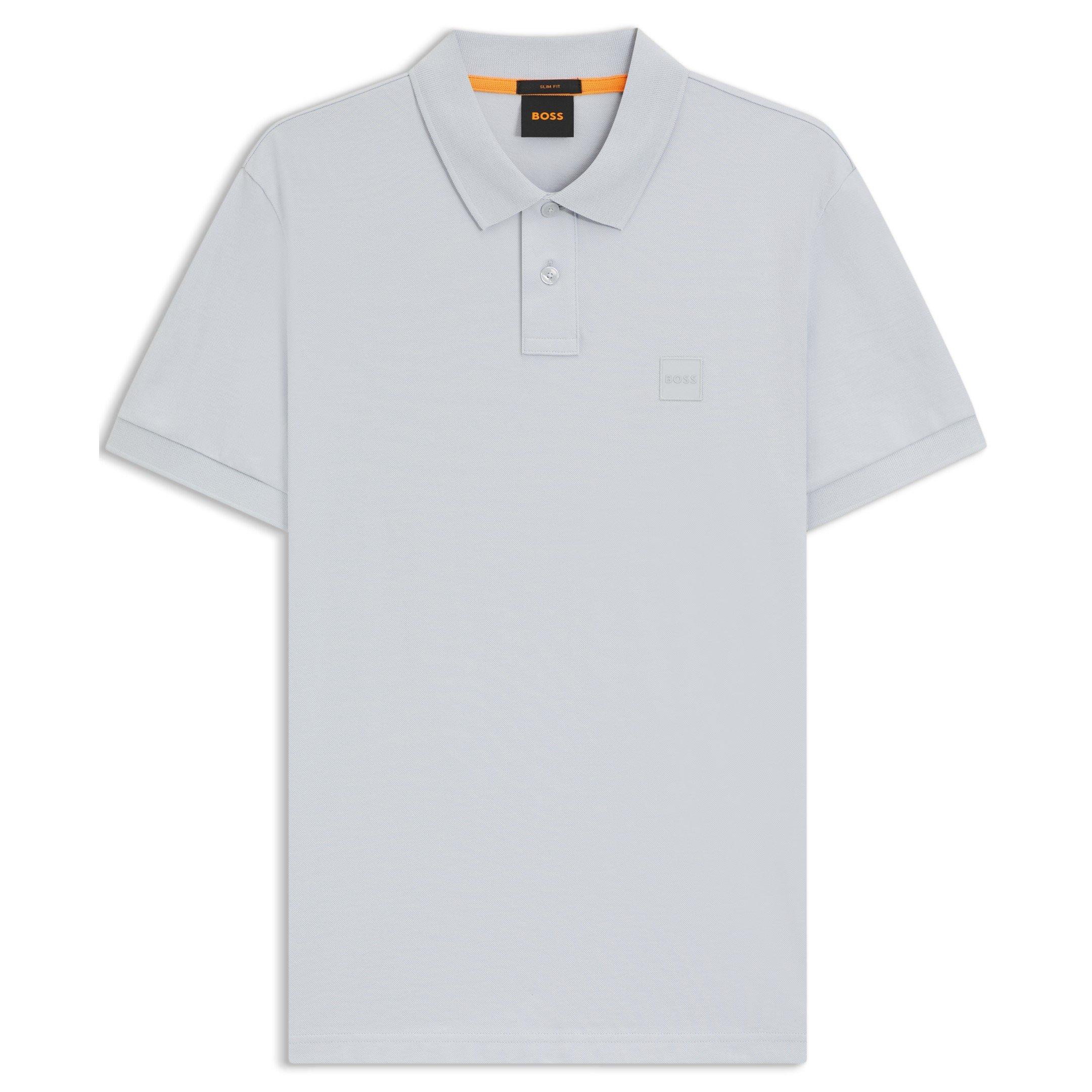 Boss Mens BOSS ORANGE Passenger Premium Design Polo Shirt - Lt/Pstl Grey - Size 2XL