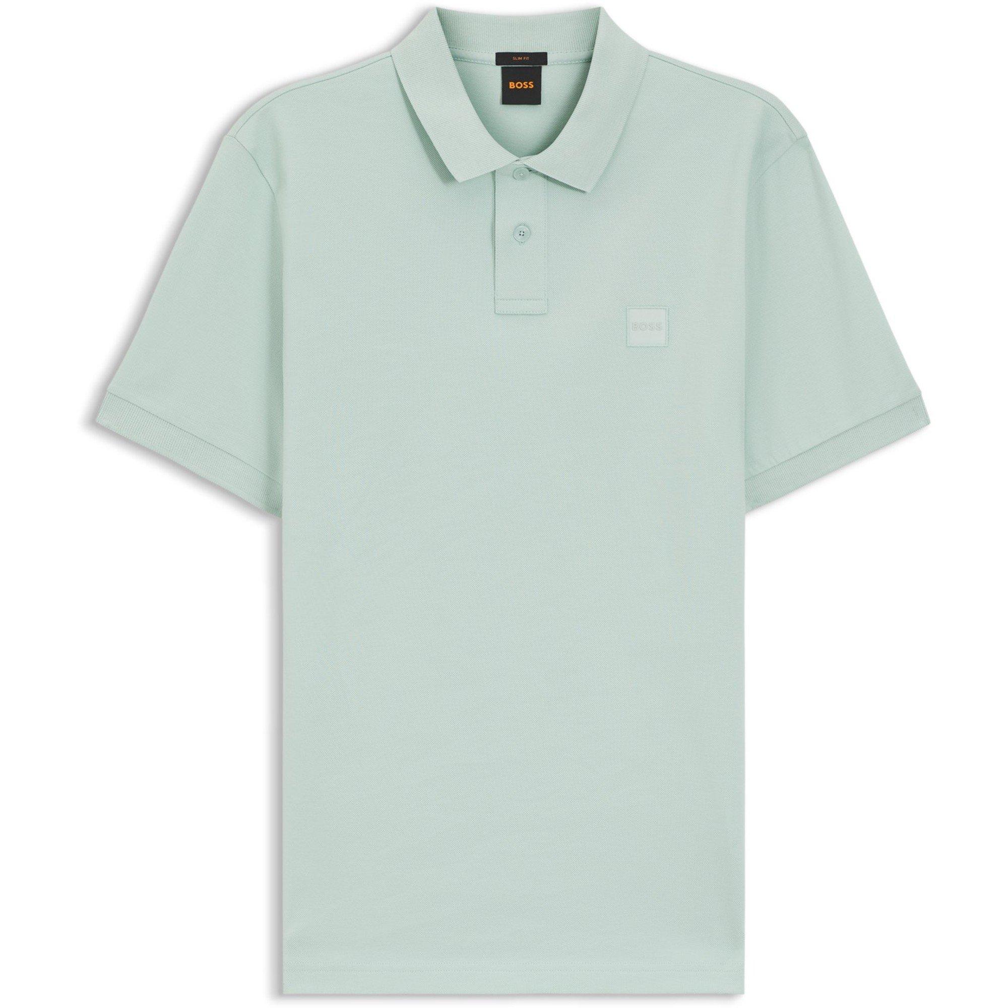 Boss Mens BOSS ORANGE Passenger Premium Design Polo Shirt - Aqua 446 - L