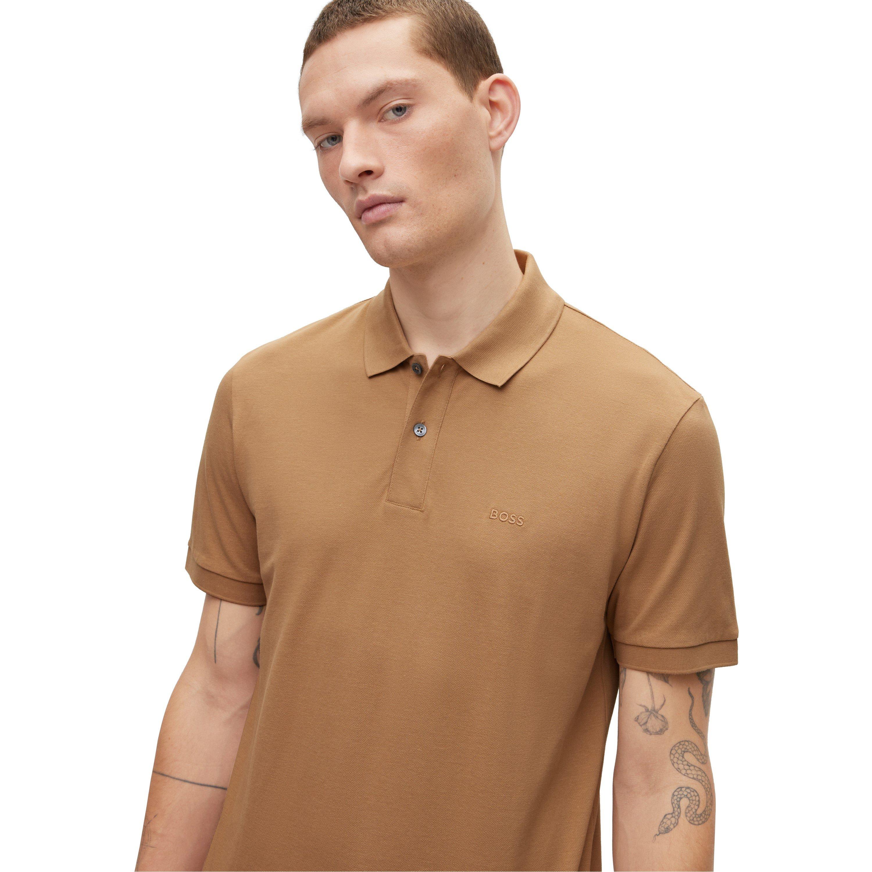 Medium Beige - Boss - Men's HBB Pallas Short-Sleeve Polo Shirt - 4