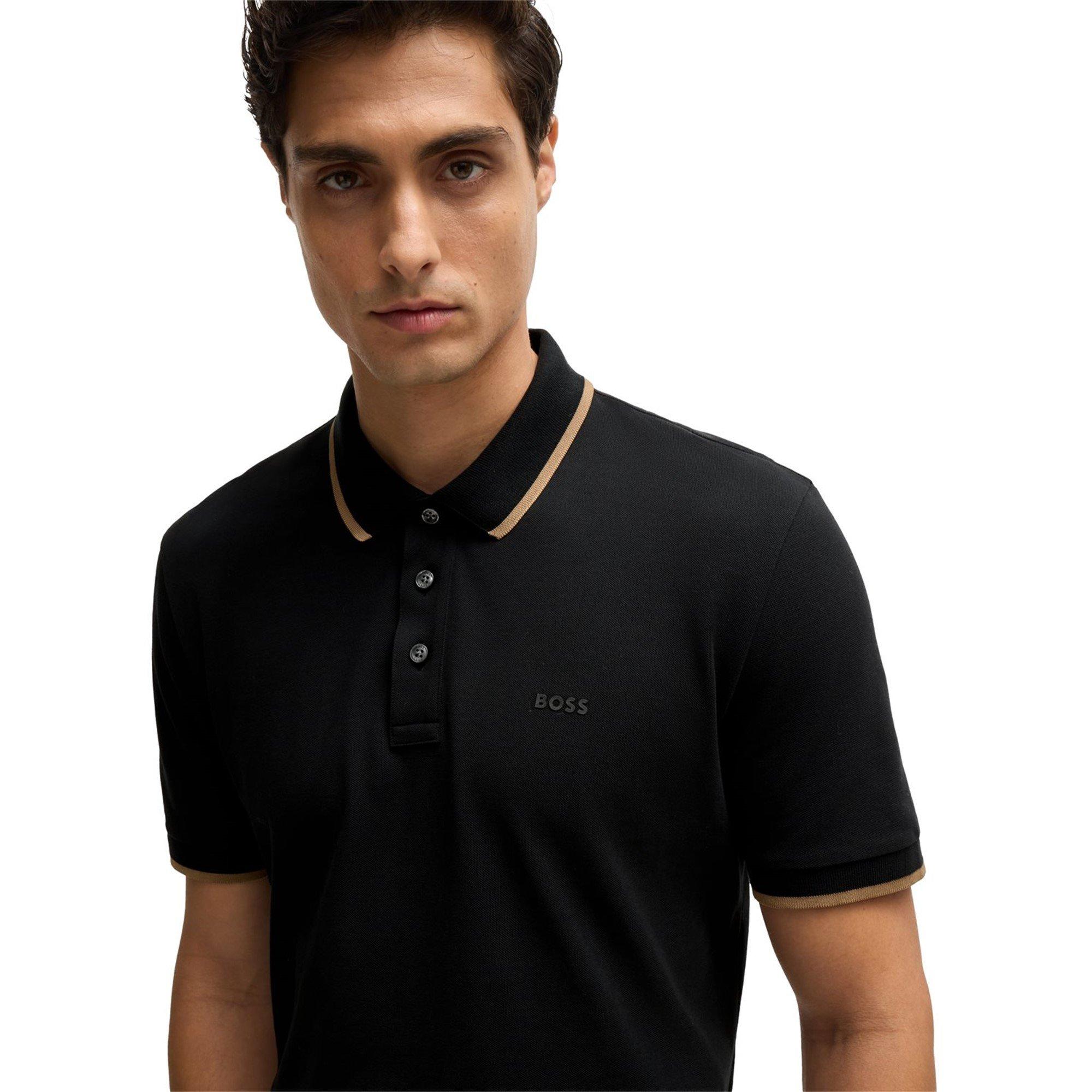 Black 002 - Boss - Men's HBB Parlay 190 Short-Sleeve Shirt - 4