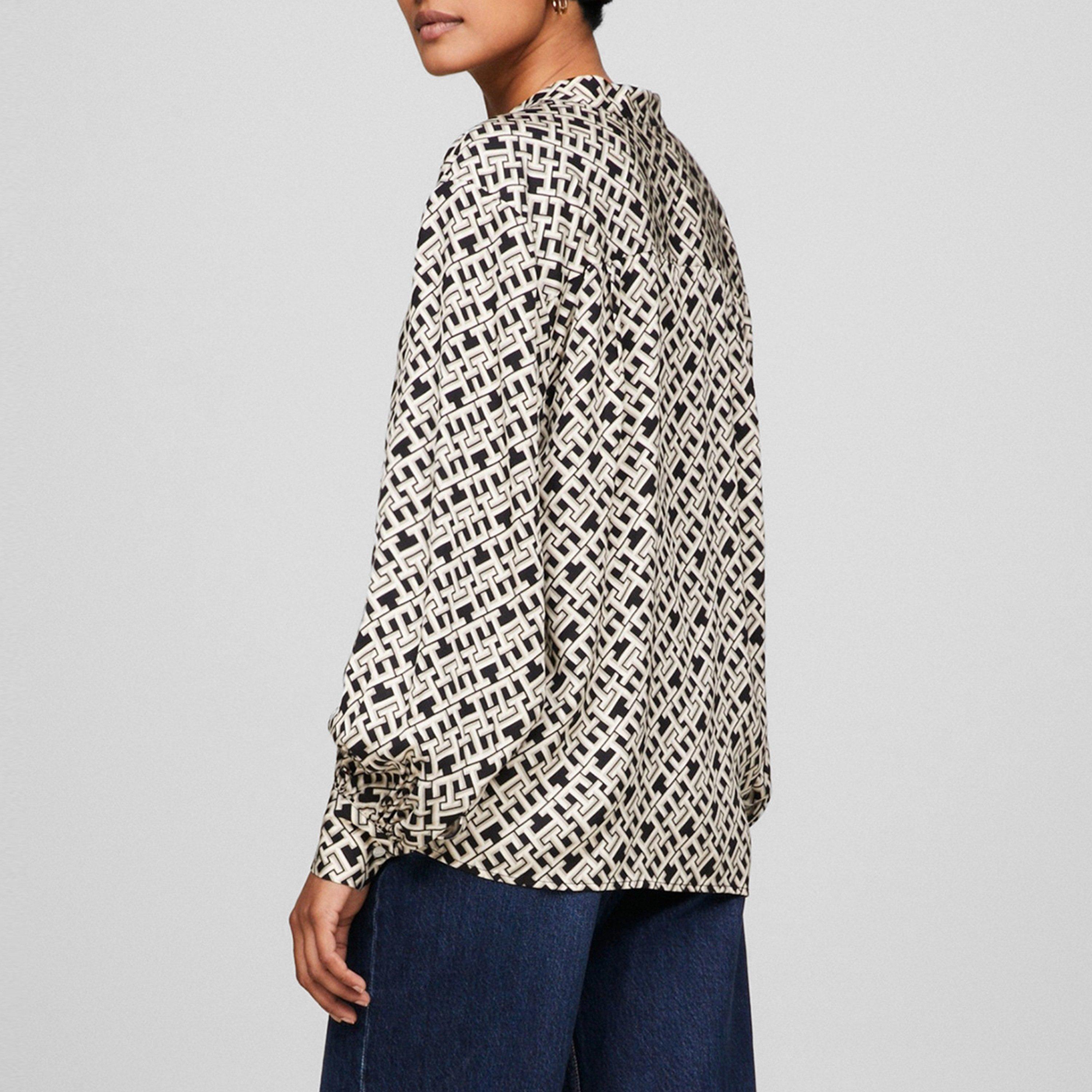 Monogram - Tommy Hilfiger - Women's Fluid Long-Sleeve Blouse - 2