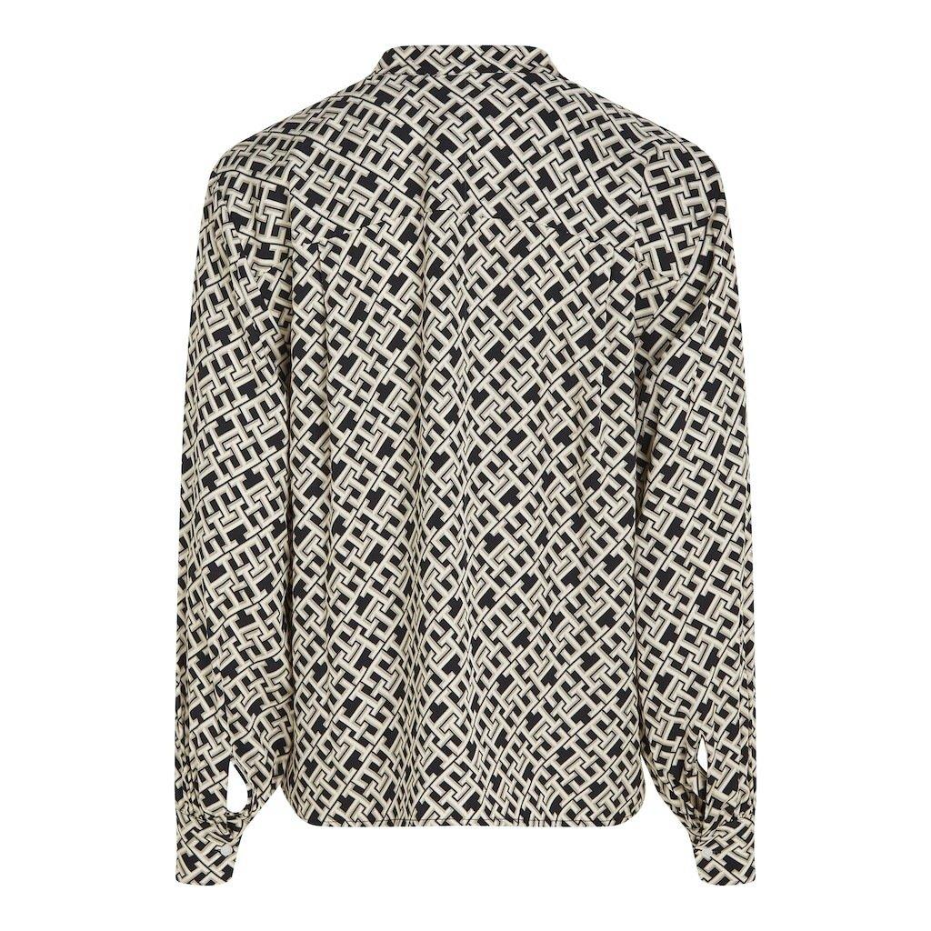 Monogram - Tommy Hilfiger - Women's Fluid Long-Sleeve Blouse - 5