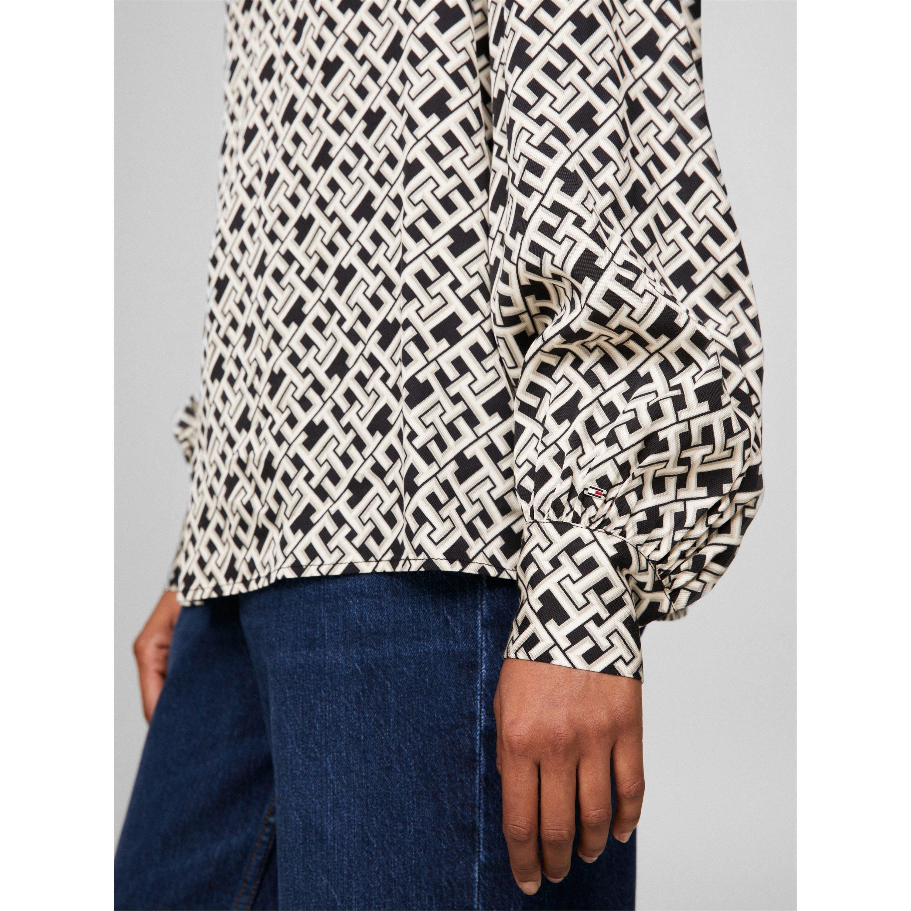 Monogram - Tommy Hilfiger - Women's Fluid Long-Sleeve Blouse - 3
