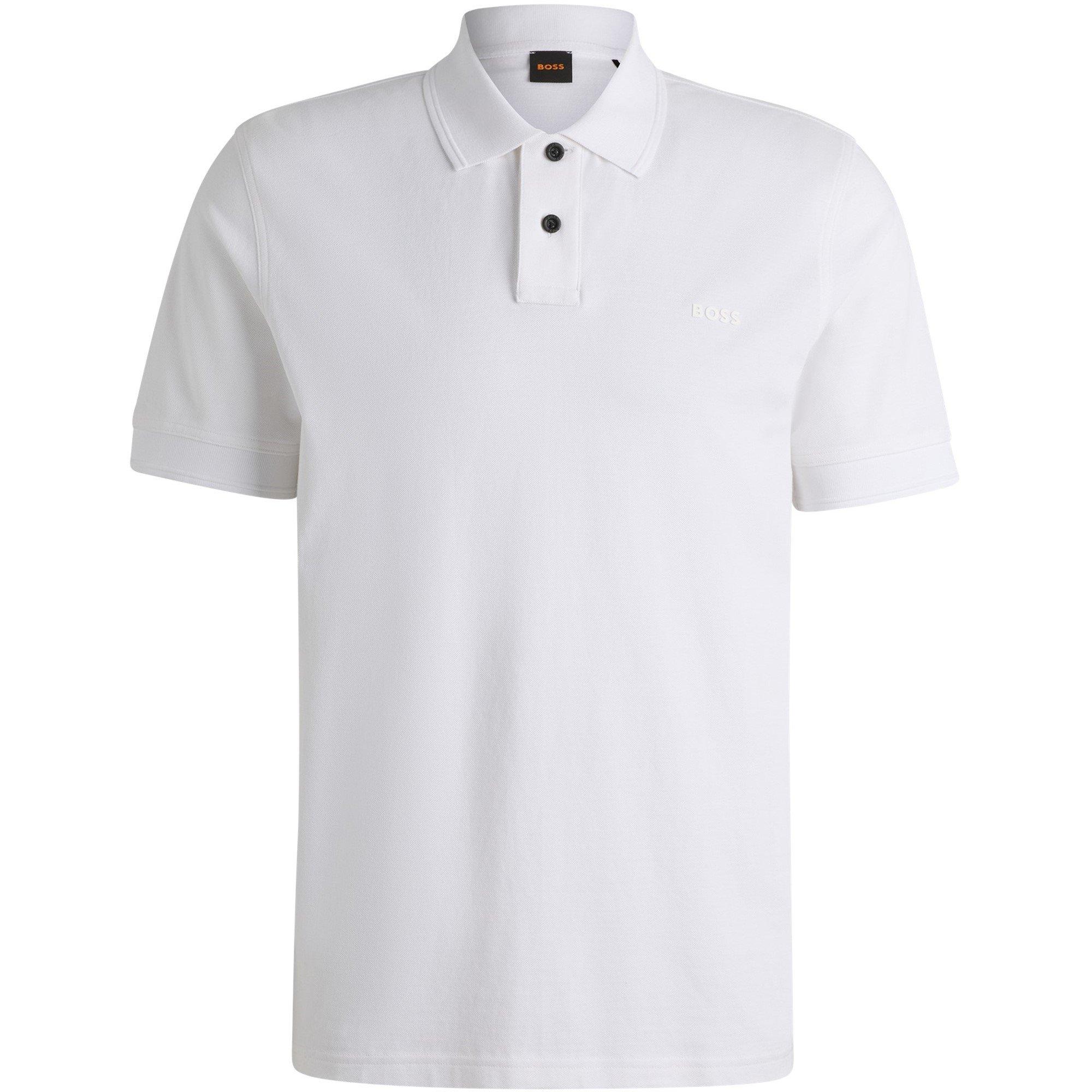White - Boss - Men's Prime Cotton Polo Shirt - 5