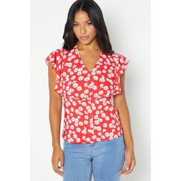 Joe Browns Ladies Happy Floral Red Blouse