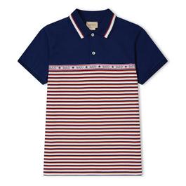 Gucci Star Striped Polo Top