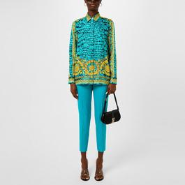 Versace Women's Jacquard Straight Leg Trousers