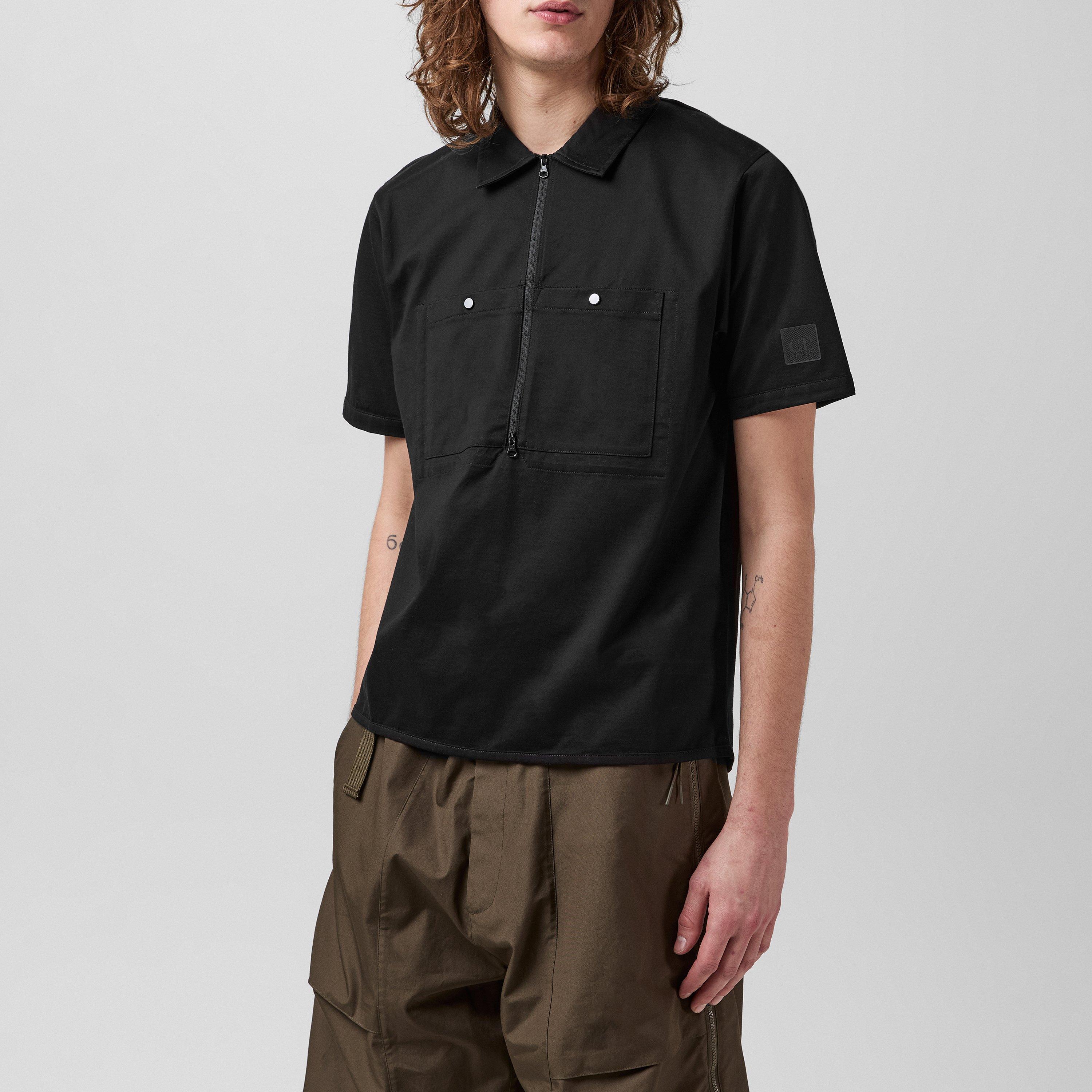 CP Company Metropolis | Half Zip Polo Top | Short Sleeve