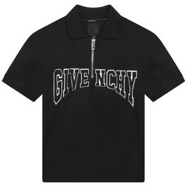 GIVENCHY GIV half Zip Polo Jn34