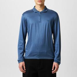 Emporio Armani Mercerised Long Sleeve Polo Shirt