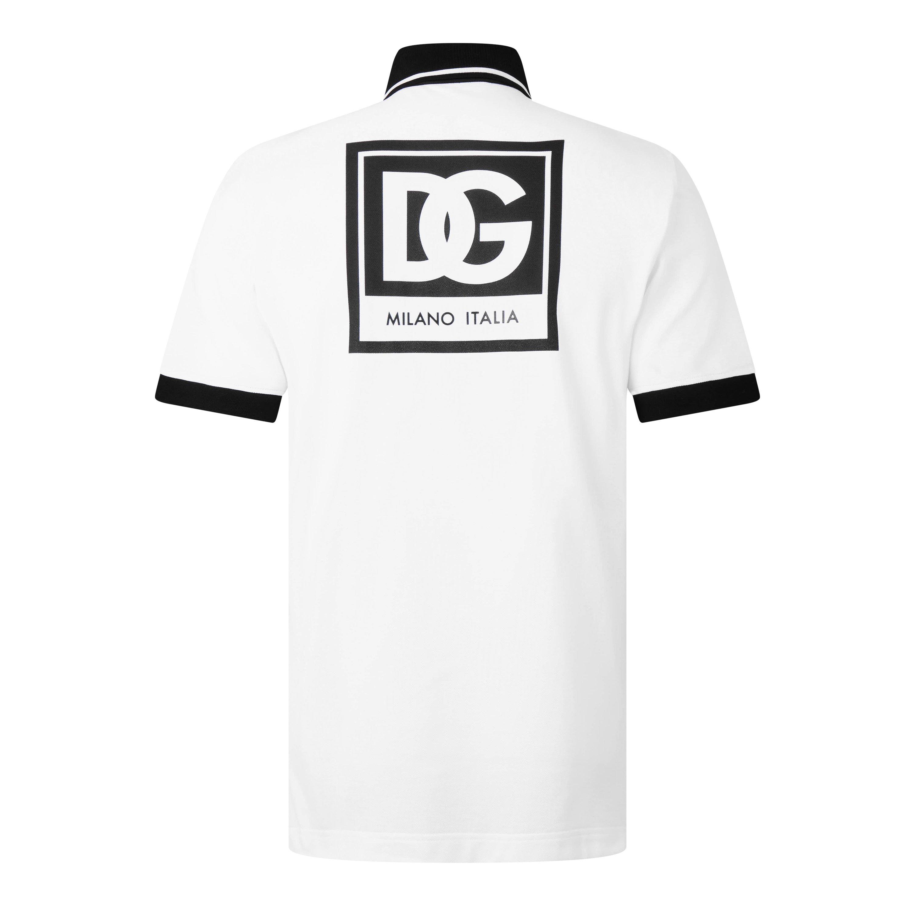 White/Black - Dolce and Gabbana - Graphic Polo - 2