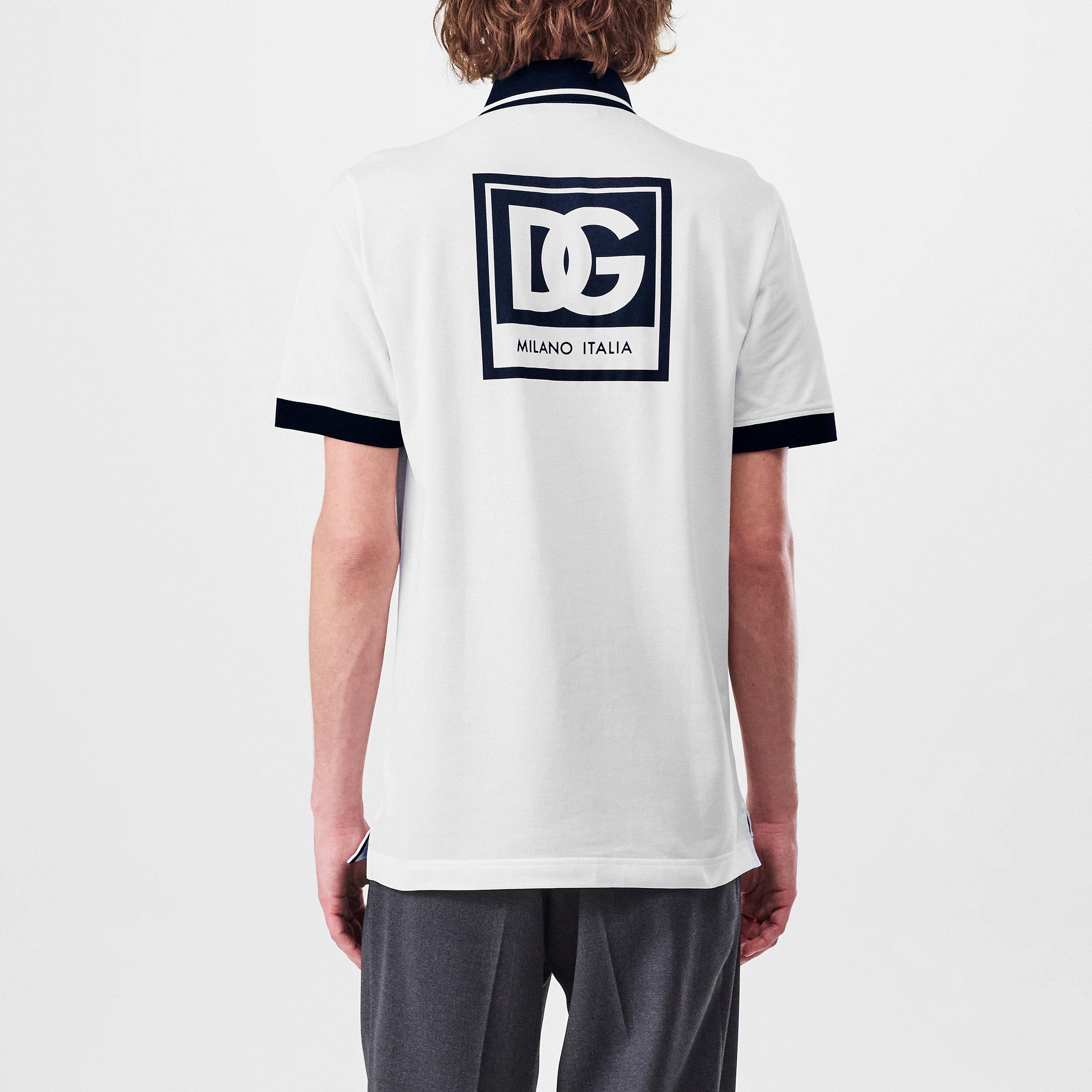 White/Black - Dolce and Gabbana - Graphic Polo - 4