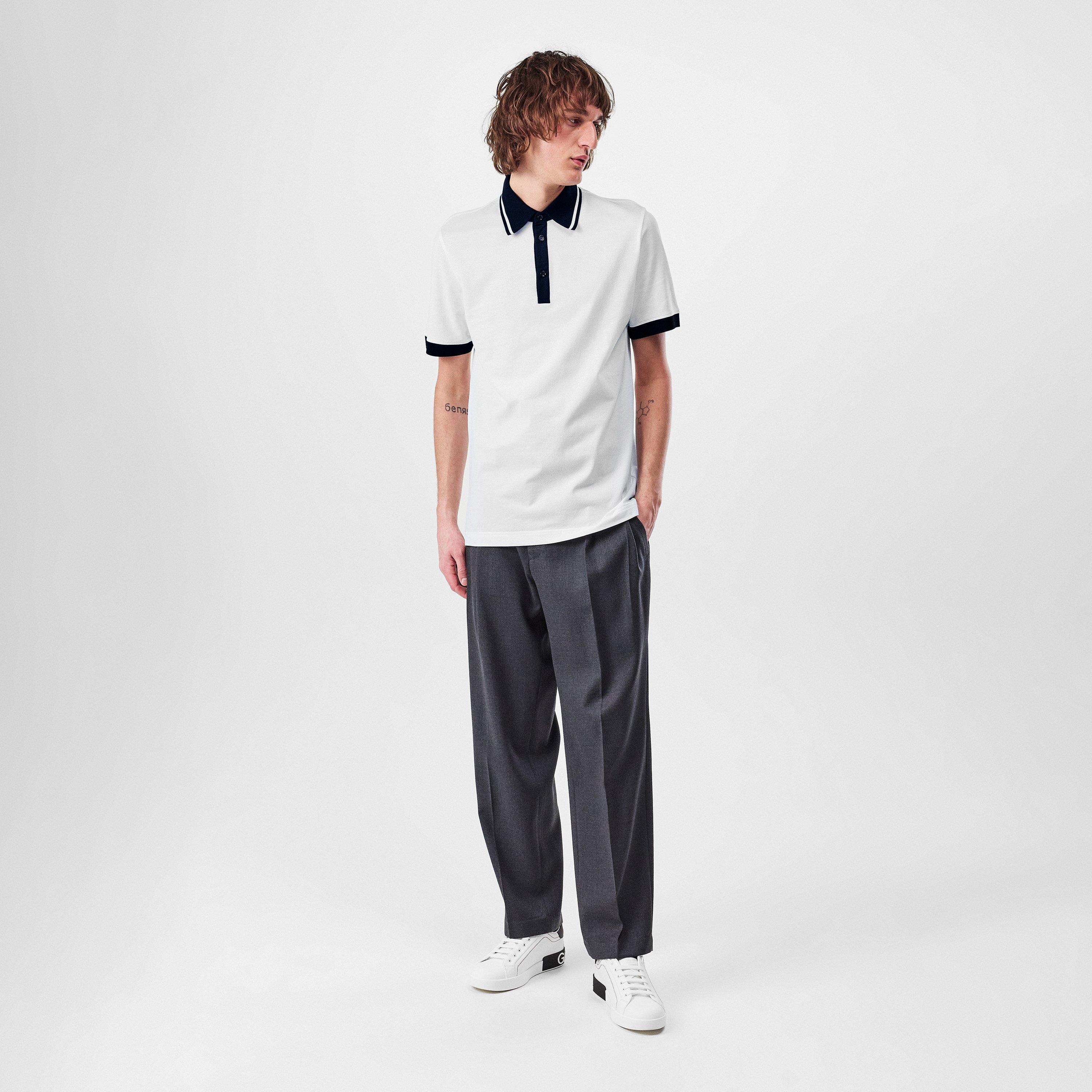 White/Black - Dolce and Gabbana - Graphic Polo - 7