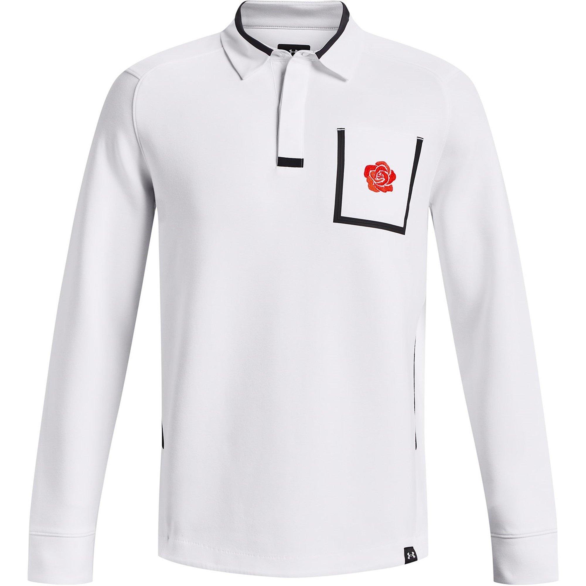 White - Under Armour - Unisex Adults Summit Knitted Long-Sleeve Polo Shirt - 1