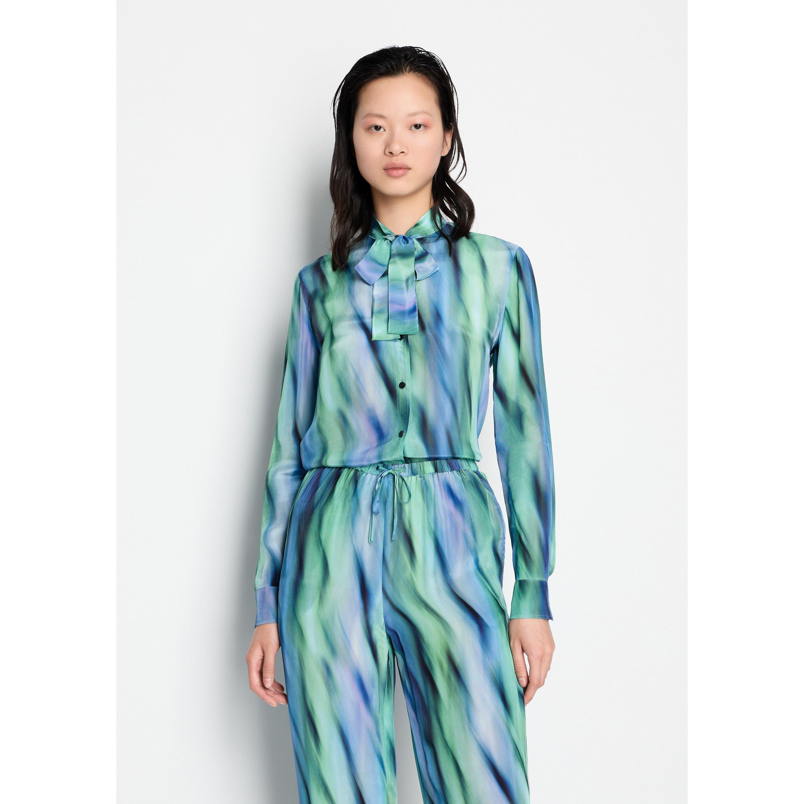 Multi 28AC - Armani Exchange - Women's Long-Sleeve Blouse - 3