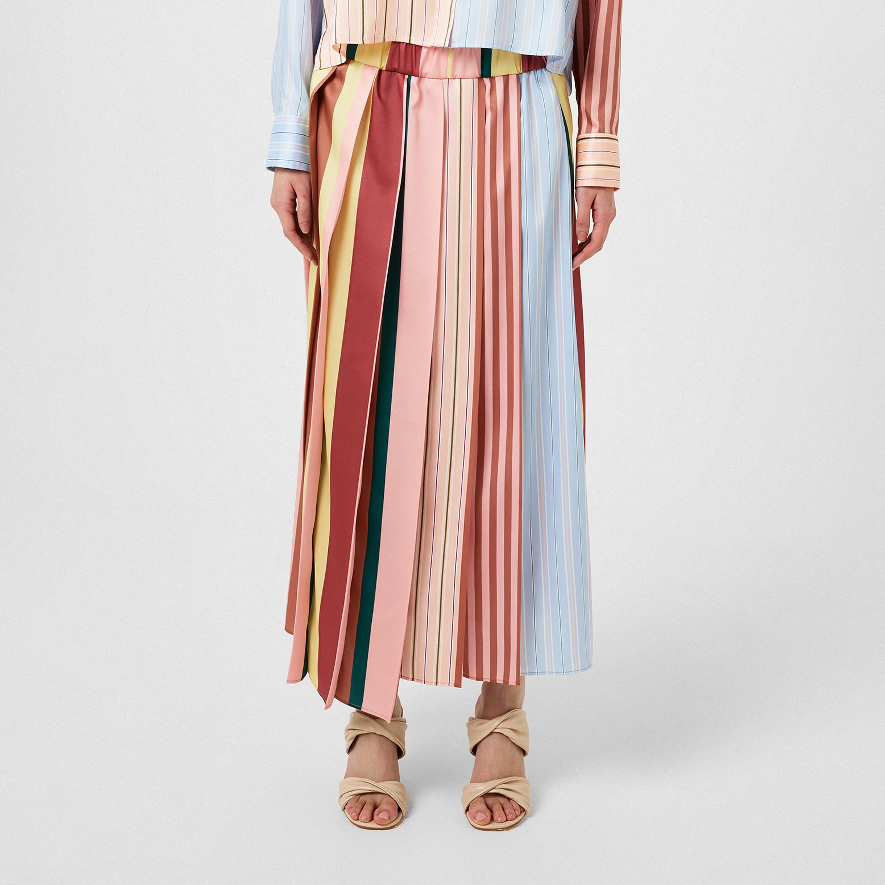 Weekend Max Mara Women's Pleated Stripe A-Line Skirt