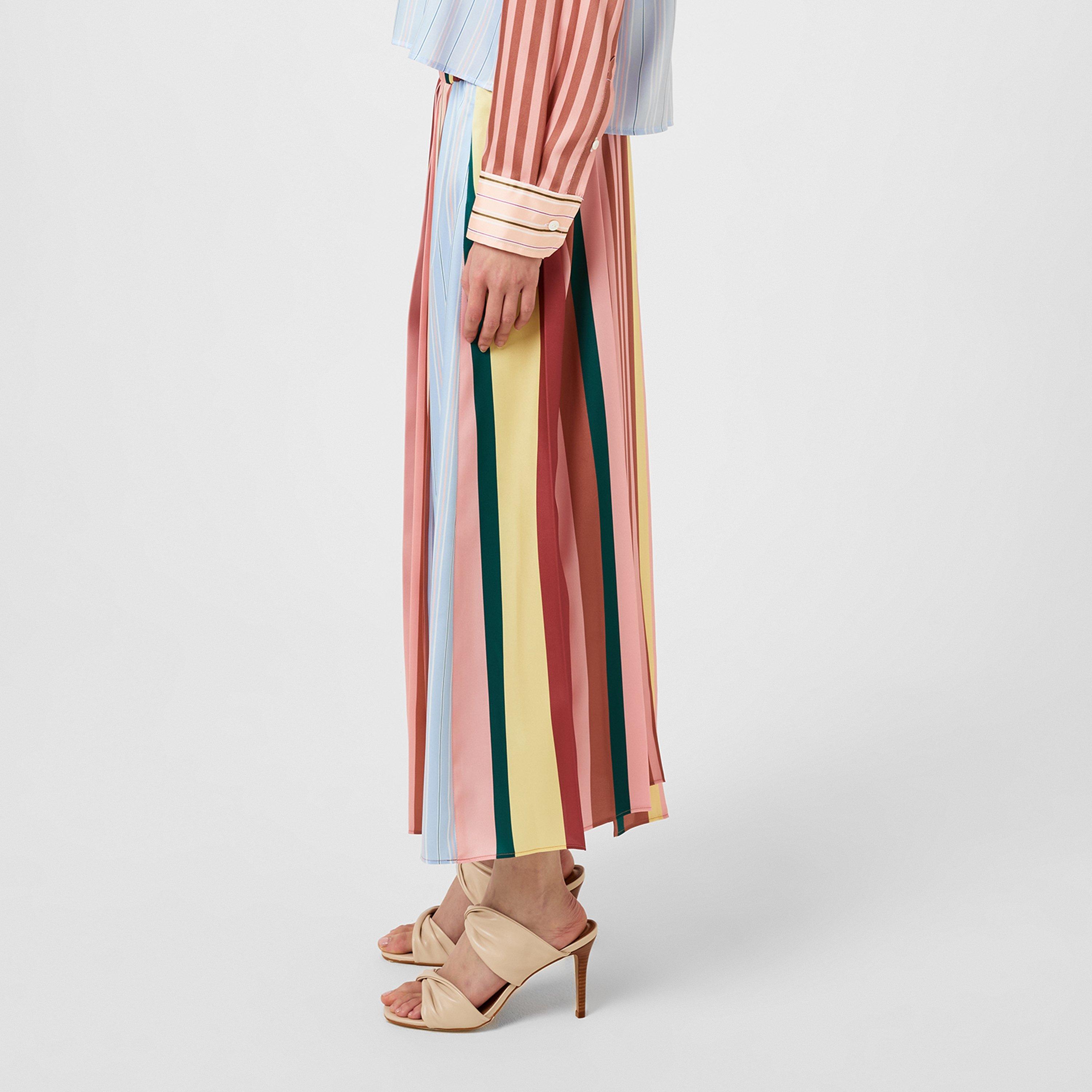 Avio 001 - Weekend Max Mara - Women's Pleated Stripe A-Line Skirt - 2