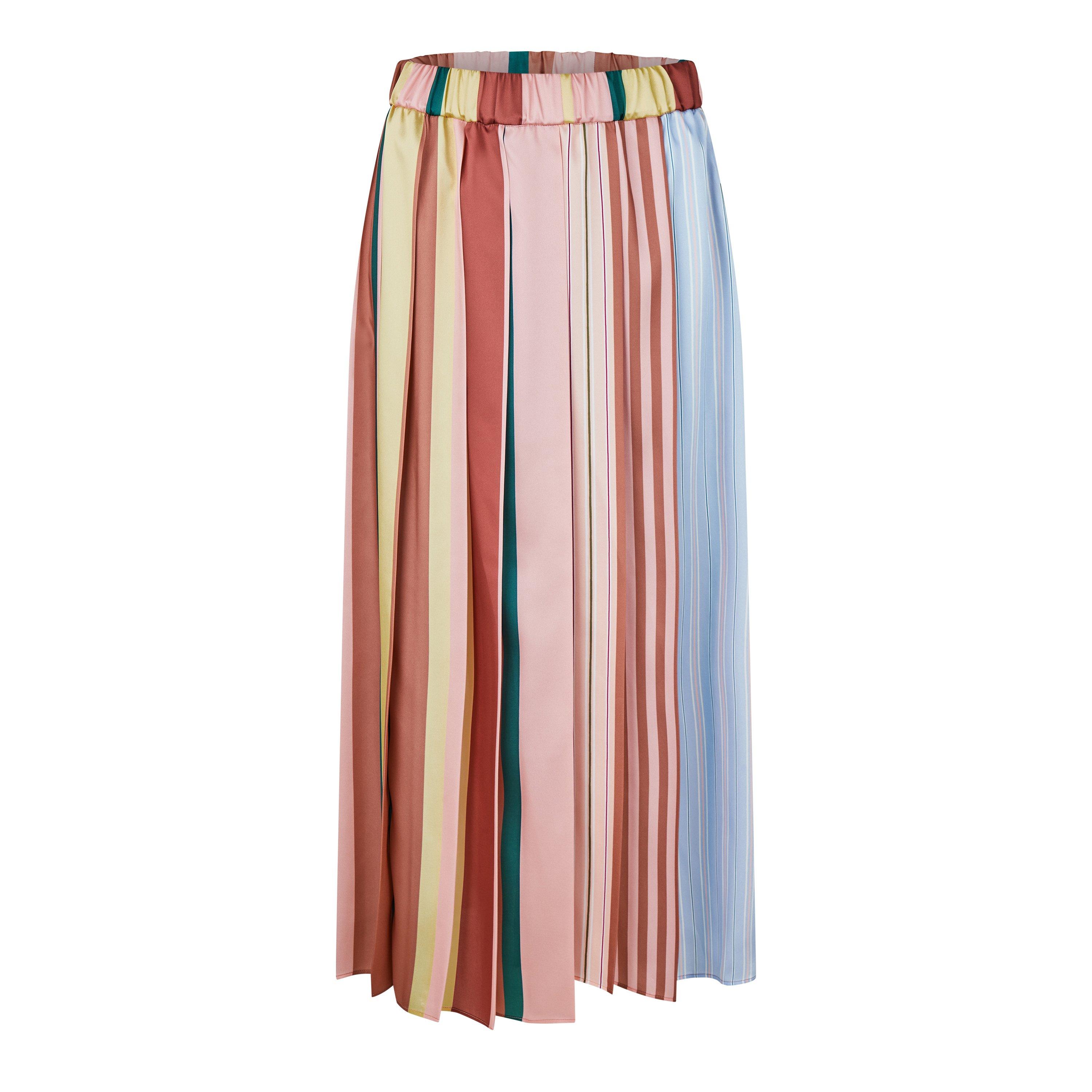 Avio 001 - Weekend Max Mara - Women's Pleated Stripe A-Line Skirt - 6