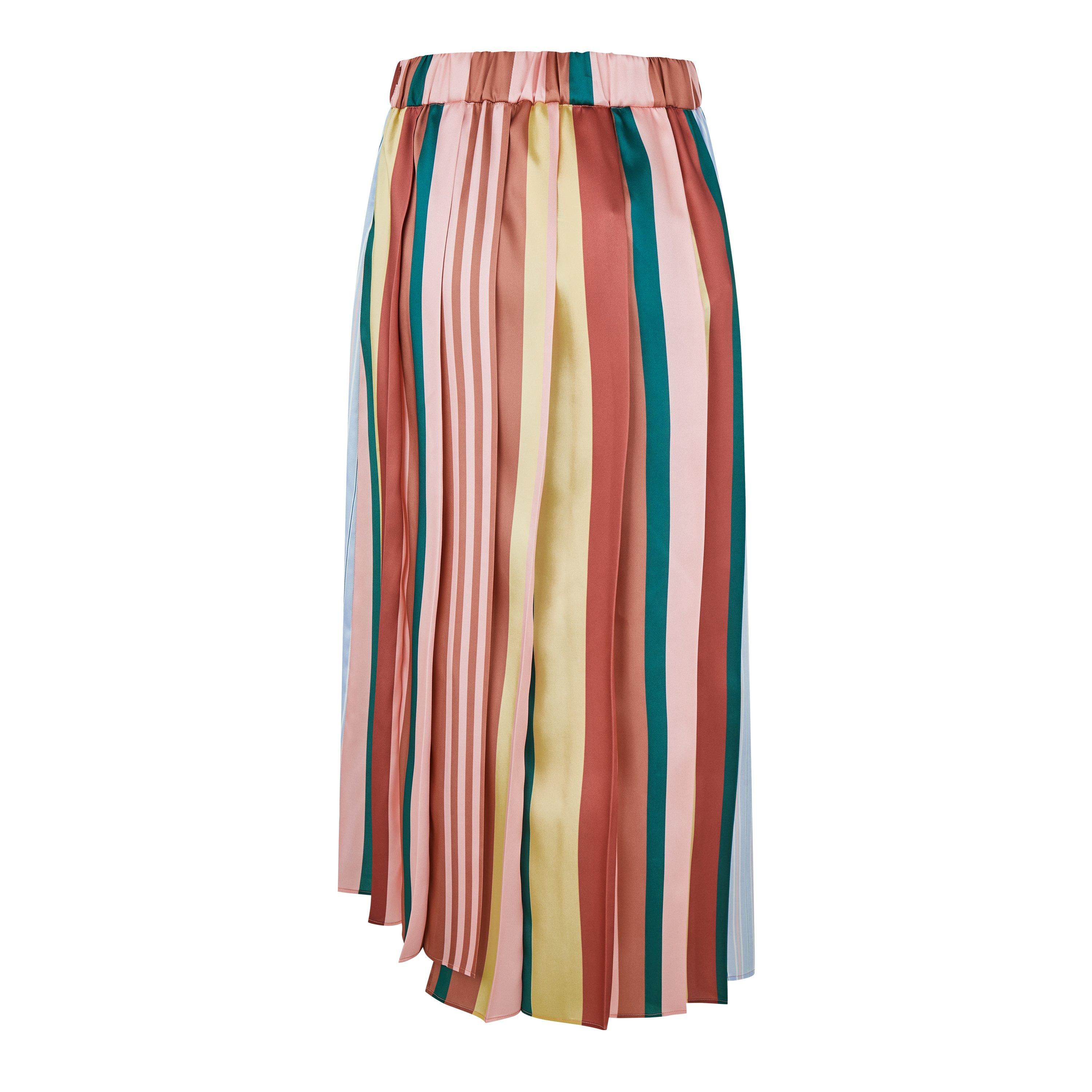 Avio 001 - Weekend Max Mara - Women's Pleated Stripe A-Line Skirt - 5