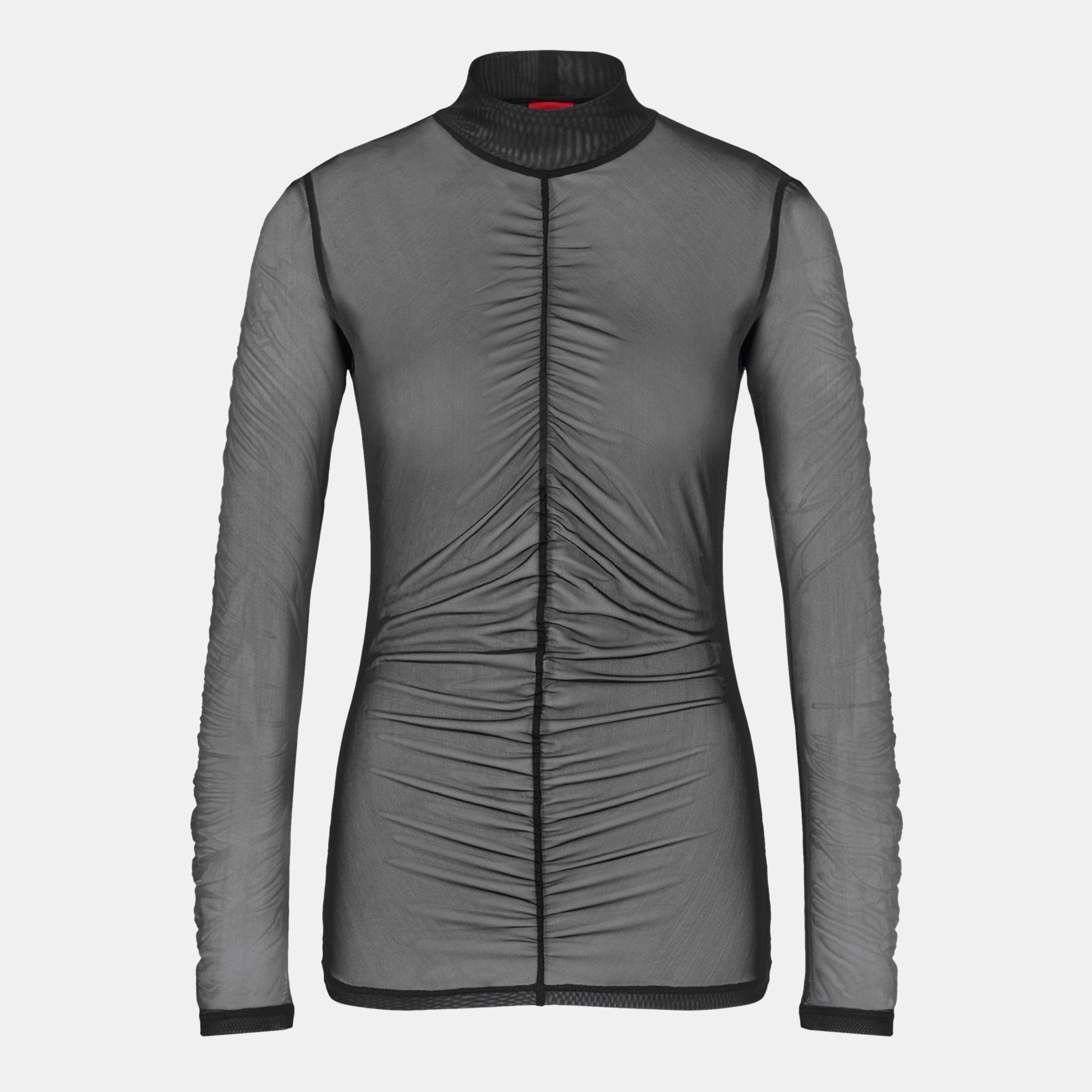 Black - Hugo - Women's Dikarau Long-Sleeve Blouse - 1