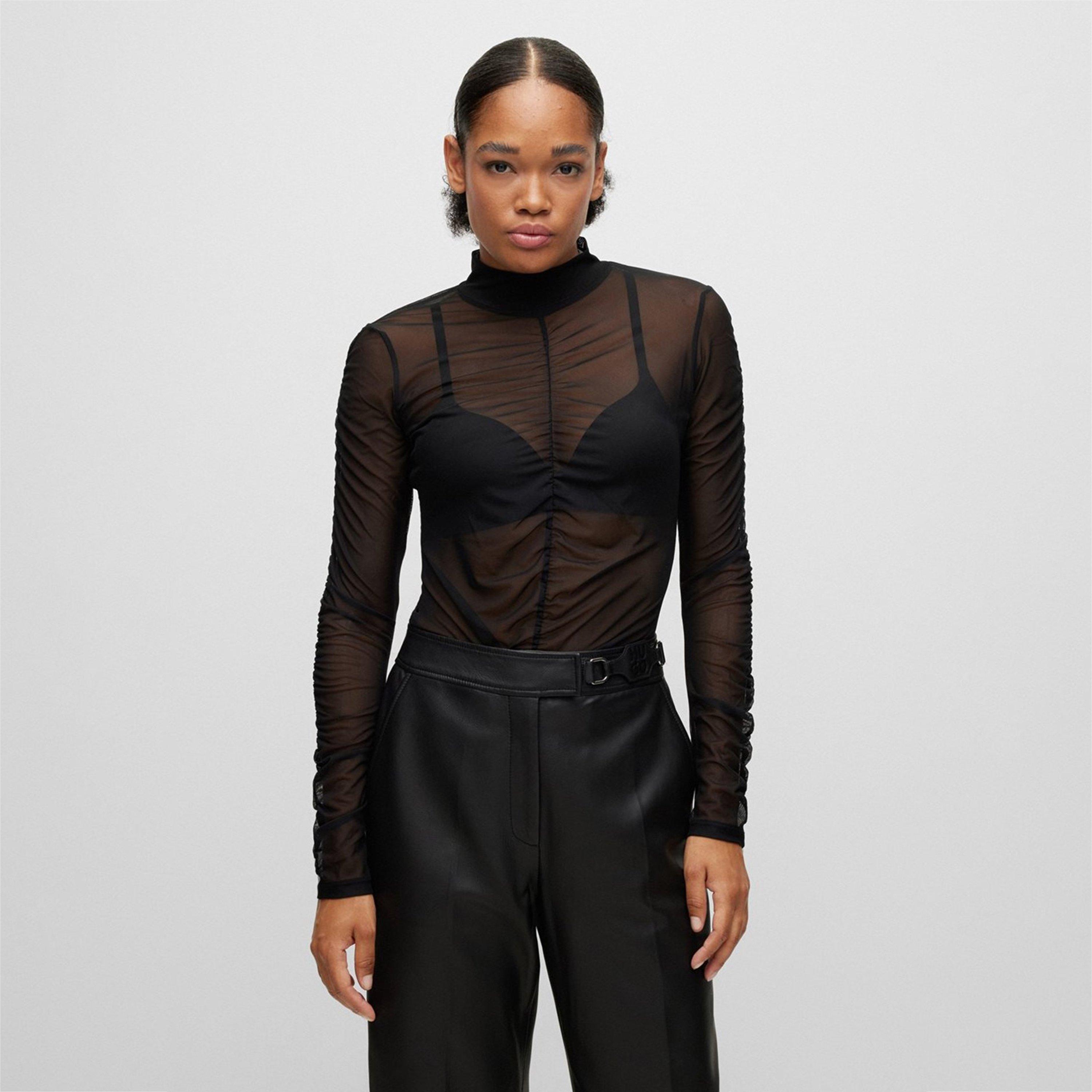 Black - Hugo - Women's Dikarau Long-Sleeve Blouse - 2