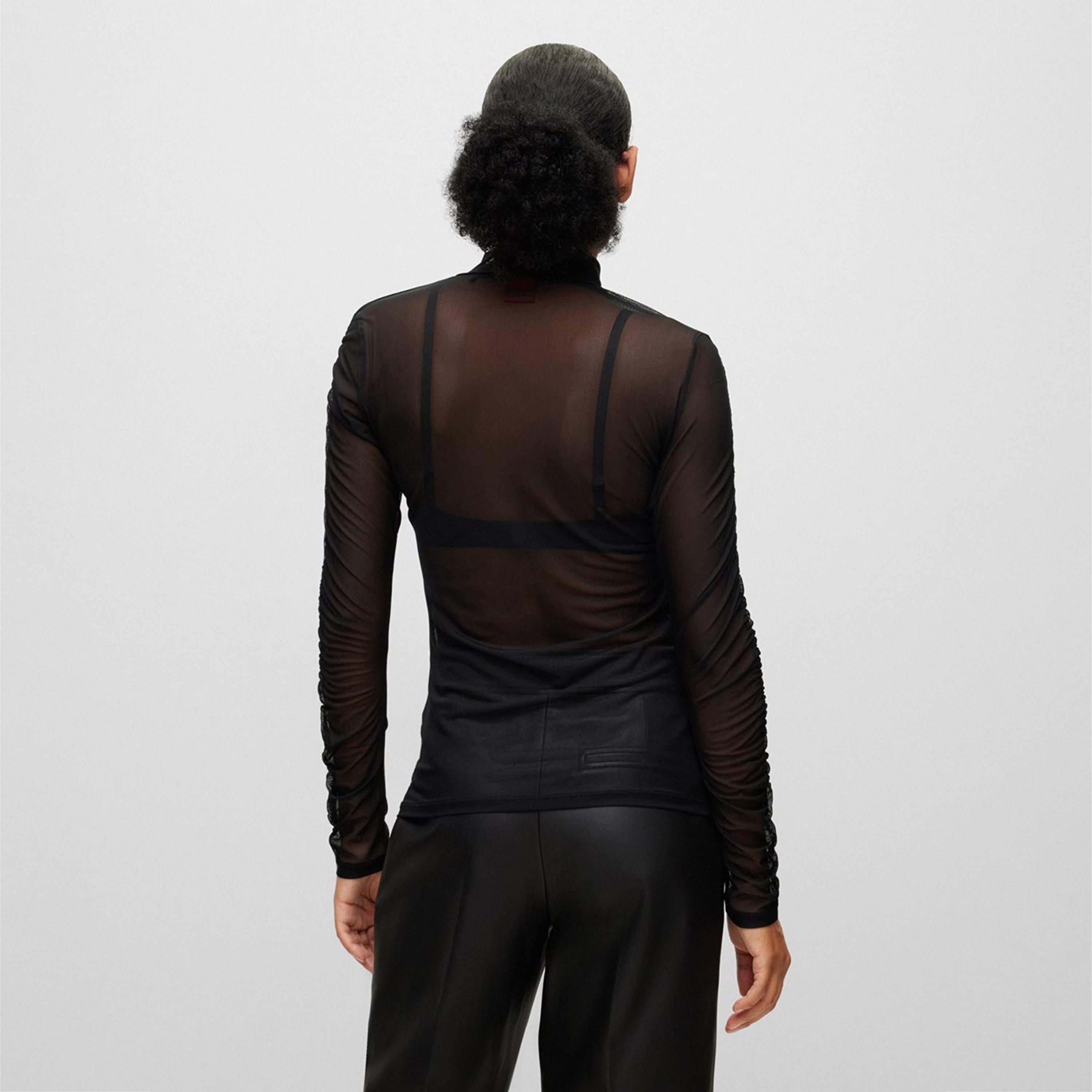 Black - Hugo - Women's Dikarau Long-Sleeve Blouse - 3