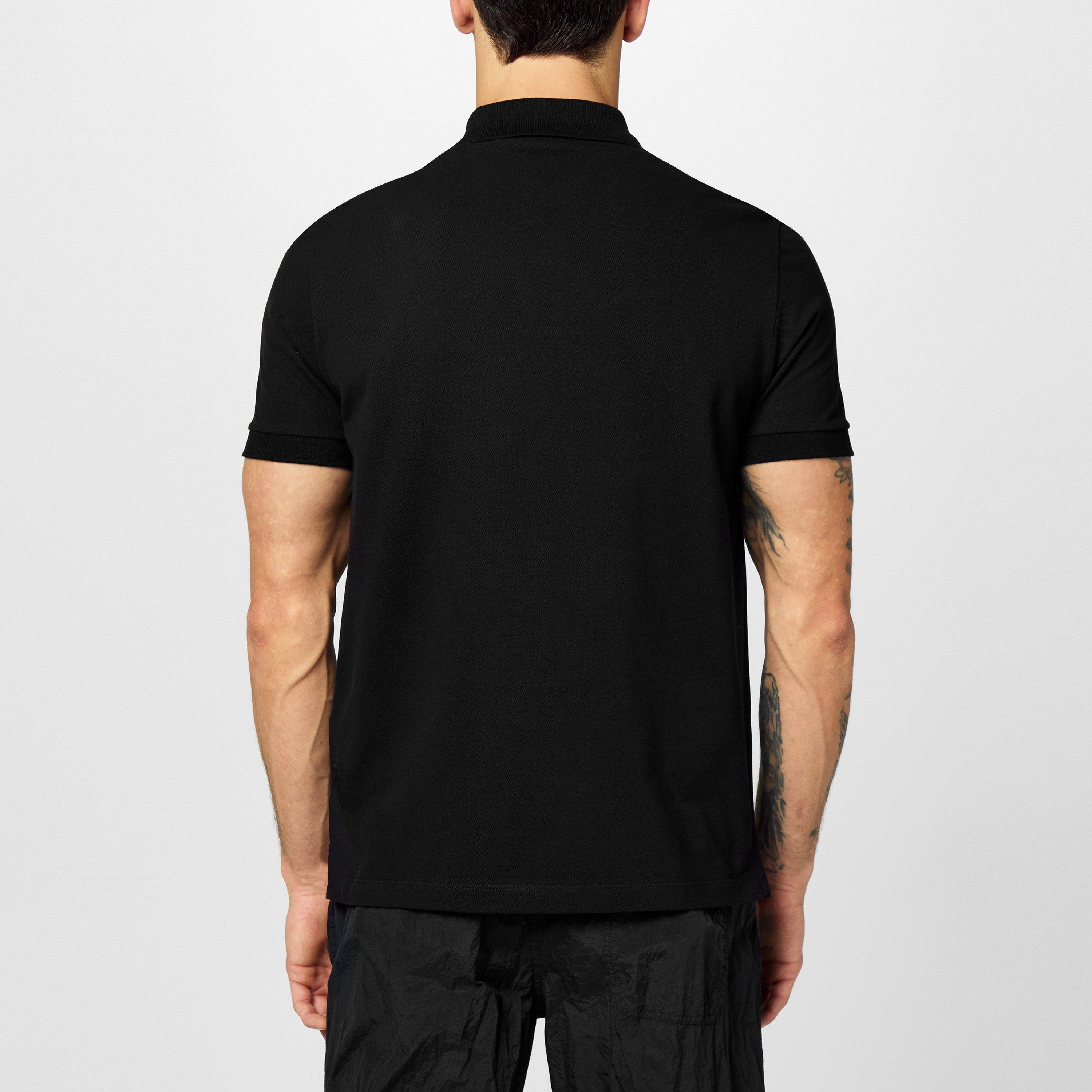 Nero V0029 - Stone Island - Men's Cotton Compass Logo Polo Shirt - 4