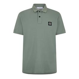 Stone Island Men's Cotton Compass Logo Polo Shirt