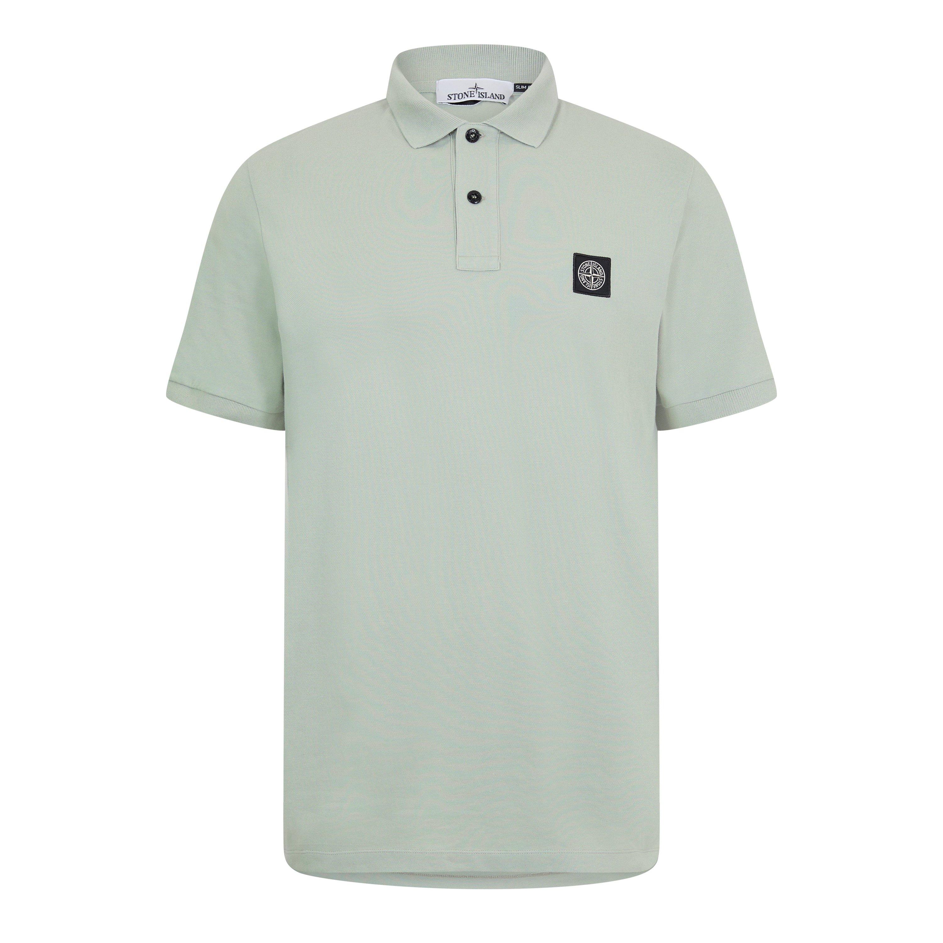 Stone Island Men's Cotton Compass Logo Polo Shirt - Sage V0055 - M