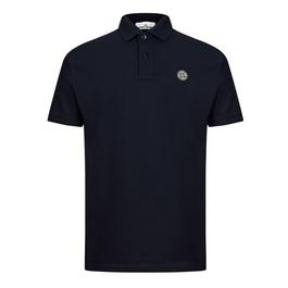 Stone Island Men's Cotton Compass Logo Polo Shirt