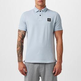 Stone Island MenS Cotton Compass Logo Polo Shirt