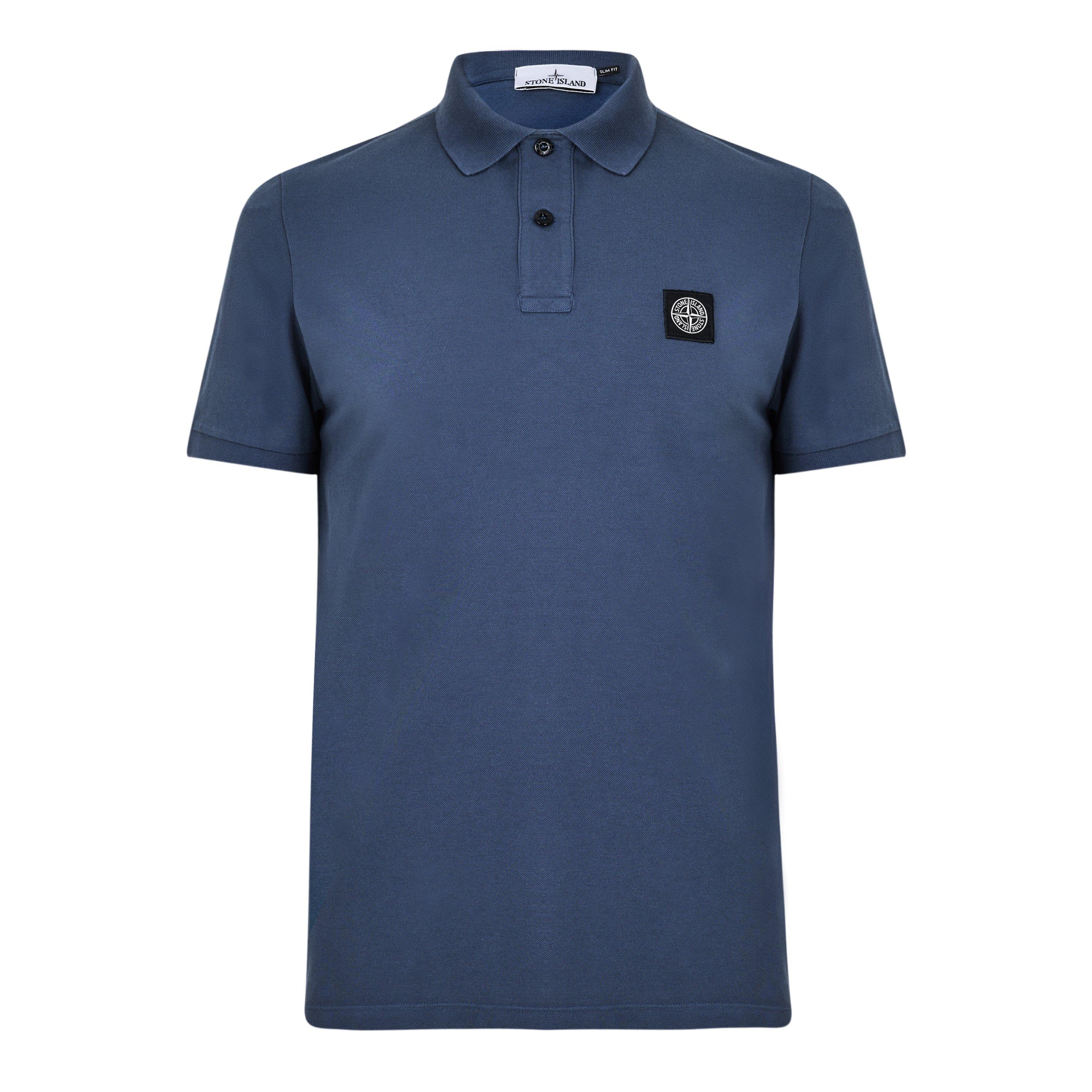 Stone Island Men's Cotton Compass Logo Polo Shirt