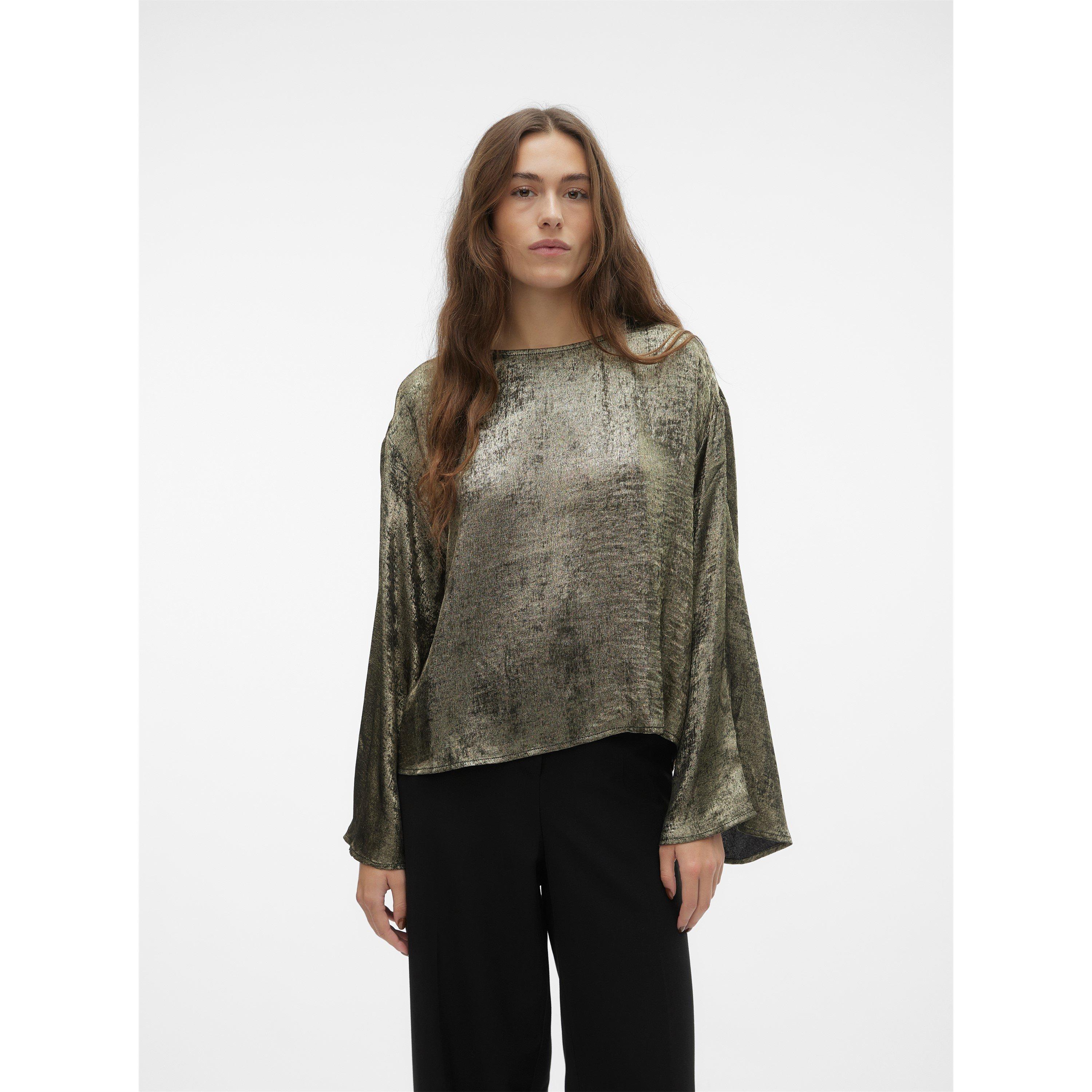 Vero Moda Women's Katie Long-Sleeve Blouse - Gold - 8 (XS)