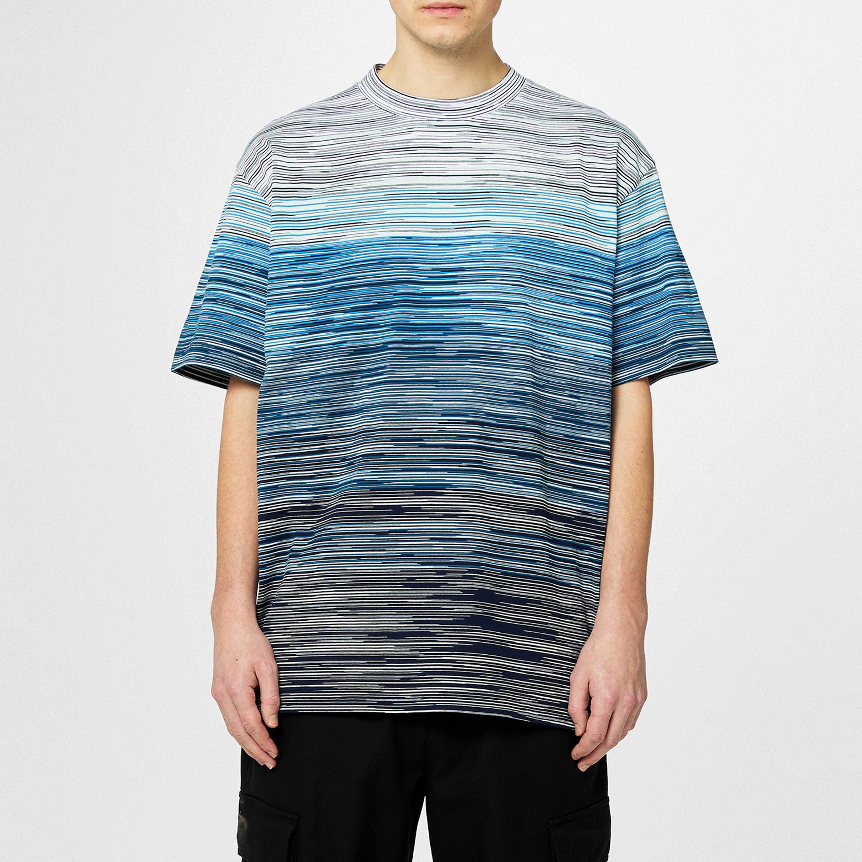 WHT BLU NVY - Missoni - Space-Dye Cotton T-Shirt - 3