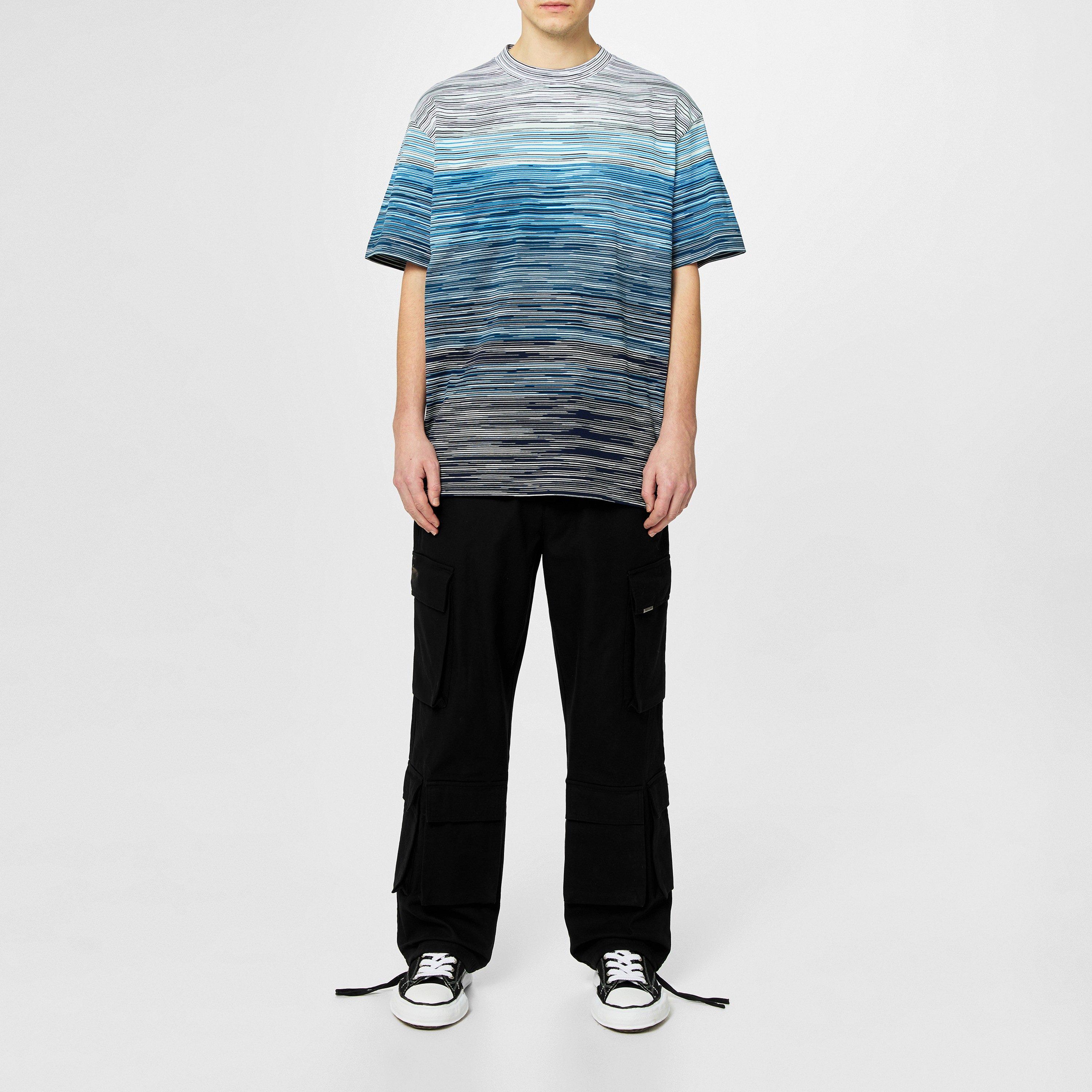 WHT BLU NVY - Missoni - Space-Dye Cotton T-Shirt - 6