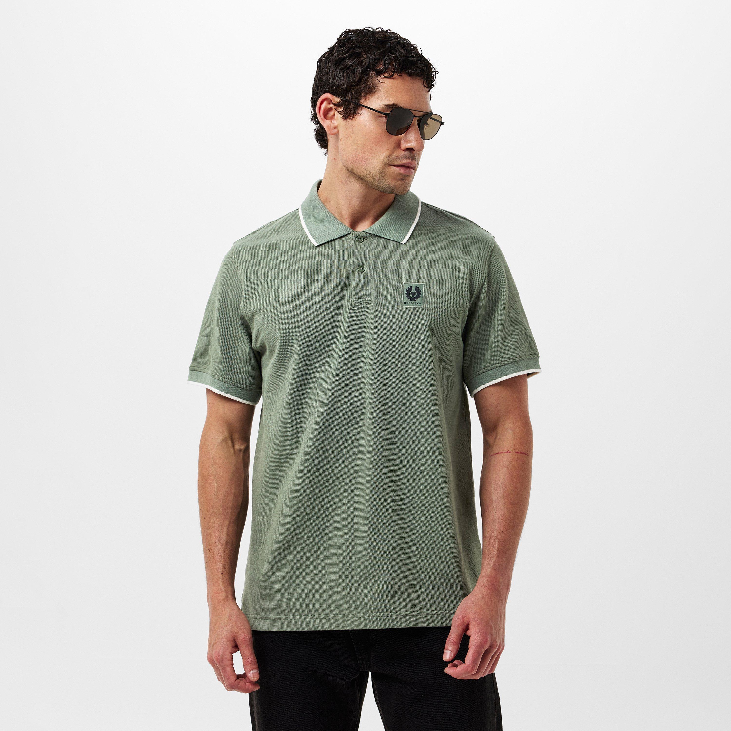 Sage Green - Belstaff - Tipped Polo Shirt - 3