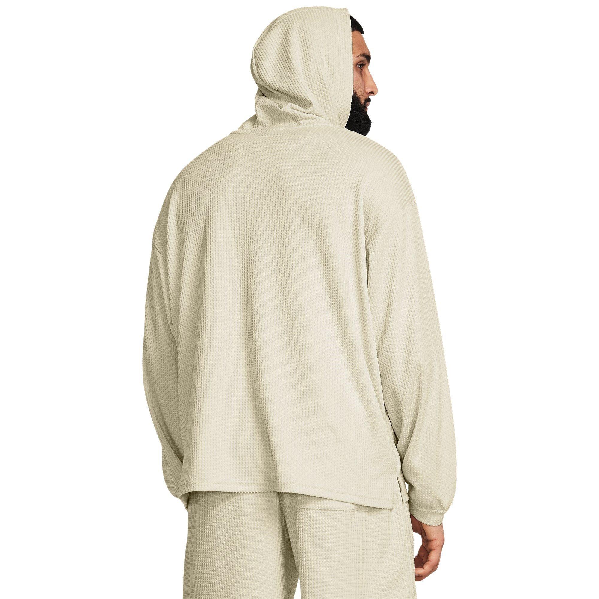 Silt/Wht - Under Armour - Rival Waffle Hoodie - 3