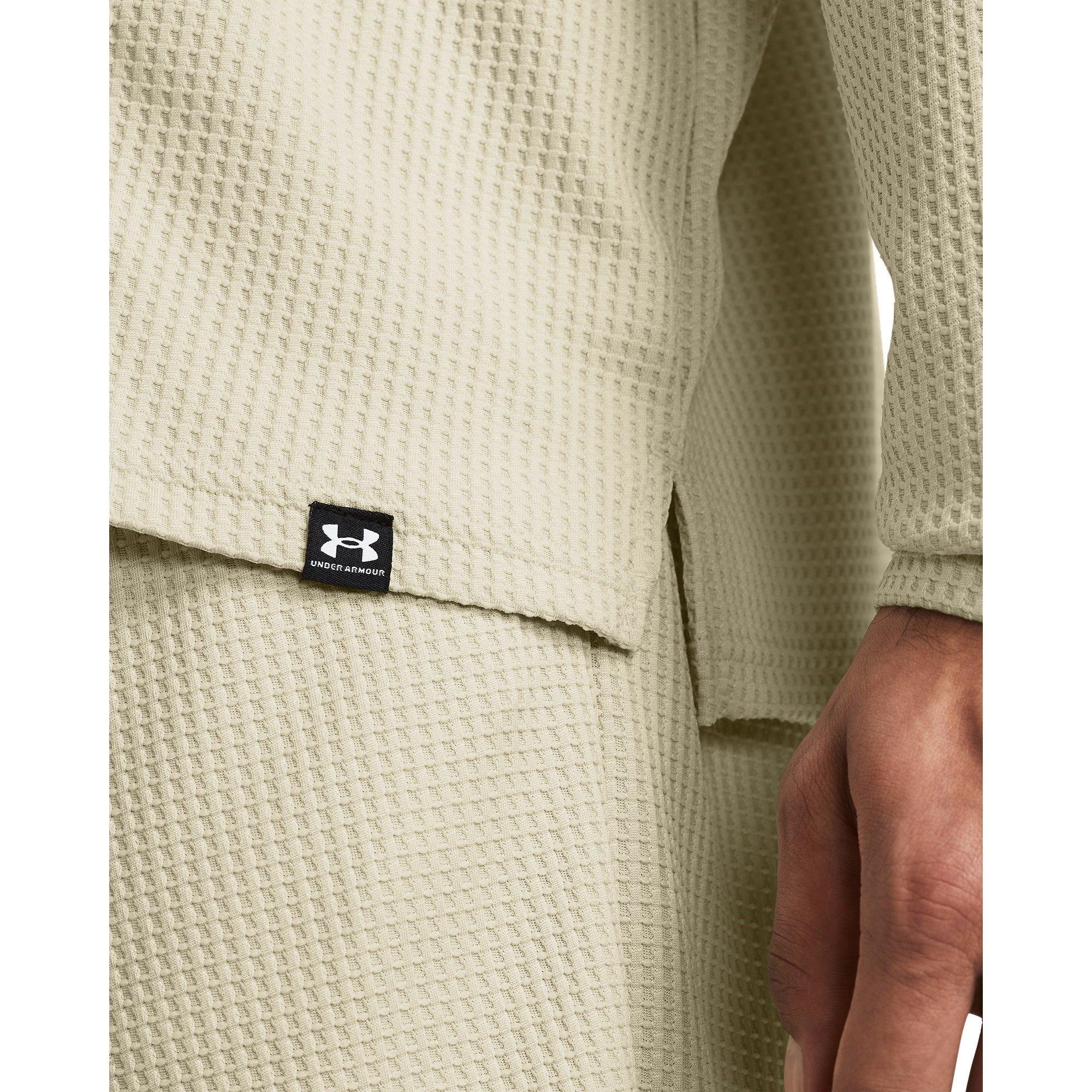 Silt/Wht - Under Armour - Rival Waffle Hoodie - 4