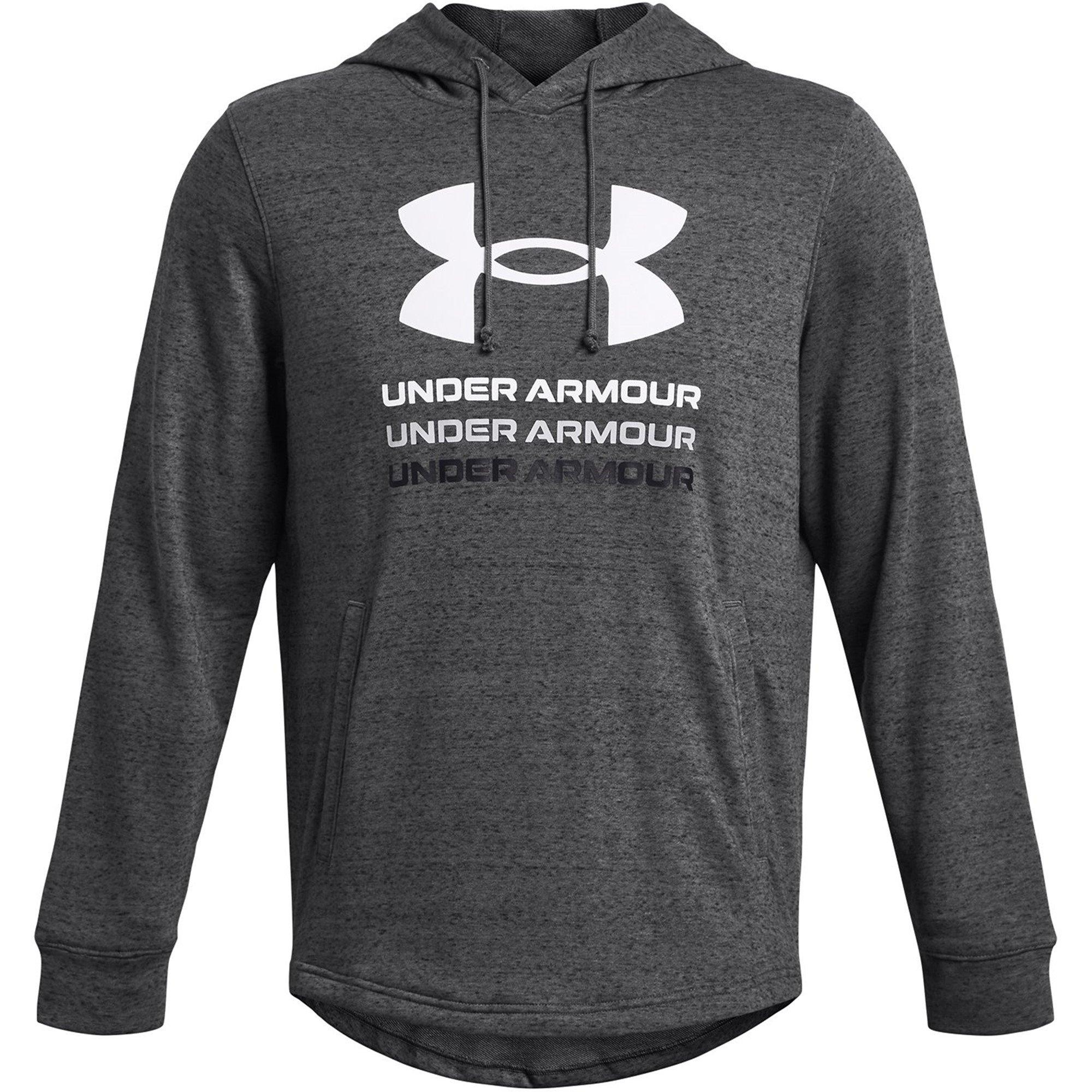 Under Armour Men's Rival Terry Graphic Hood - Grey - XS