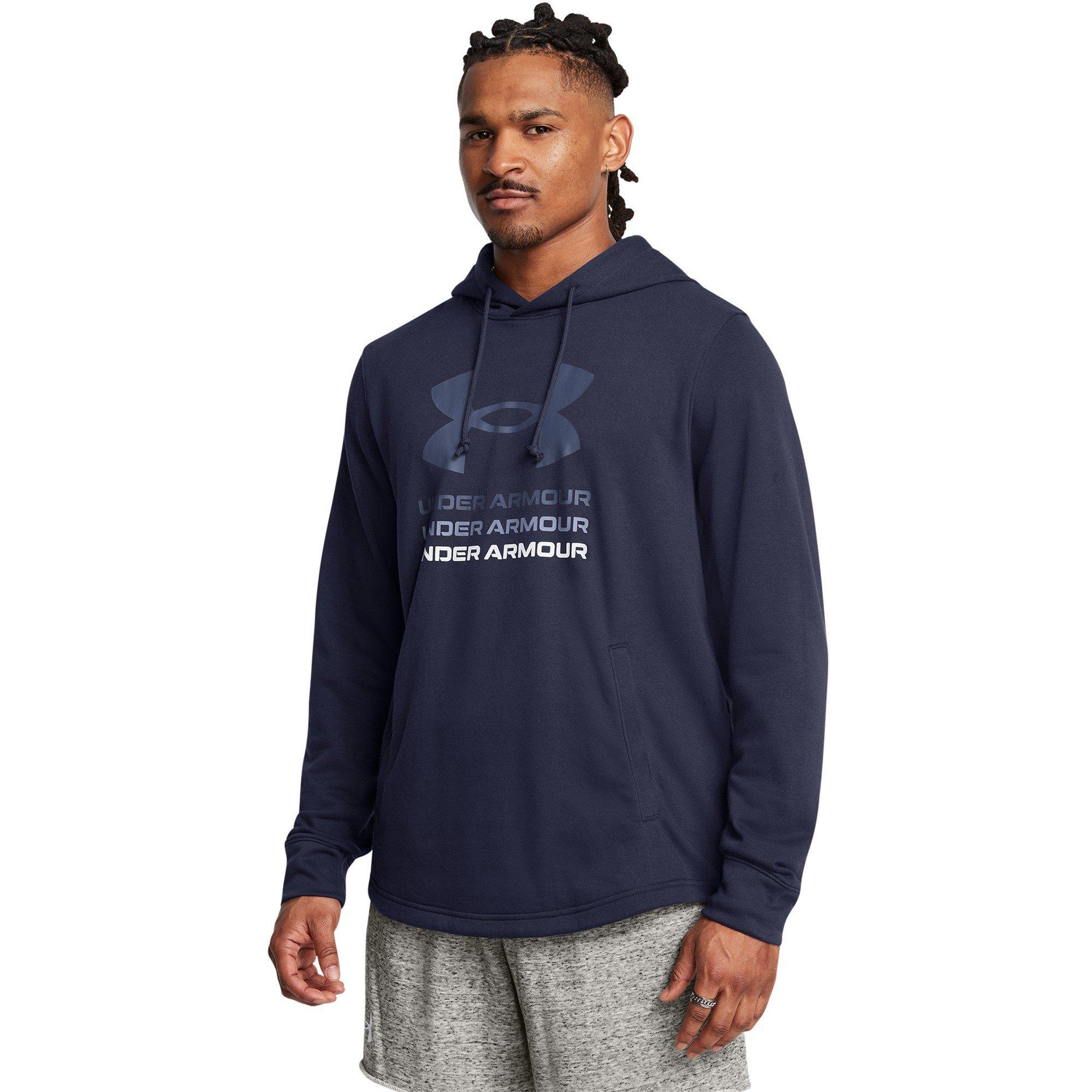 Blue - Under Armour - Rival Terry Graphic Hood - 3