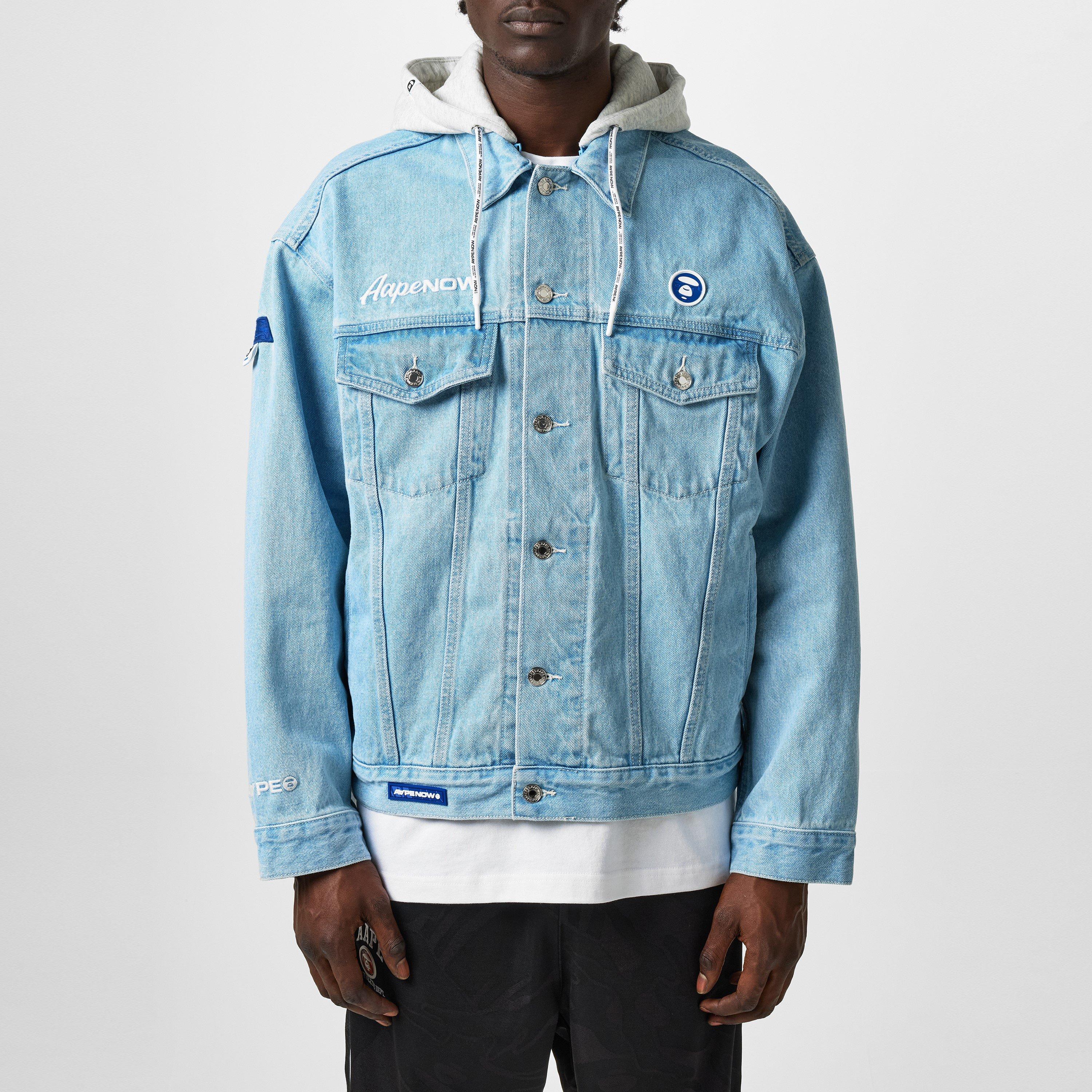 AAPE | Patch Detail Denim Hooded Jacket | Denim Jackets | Cruise
